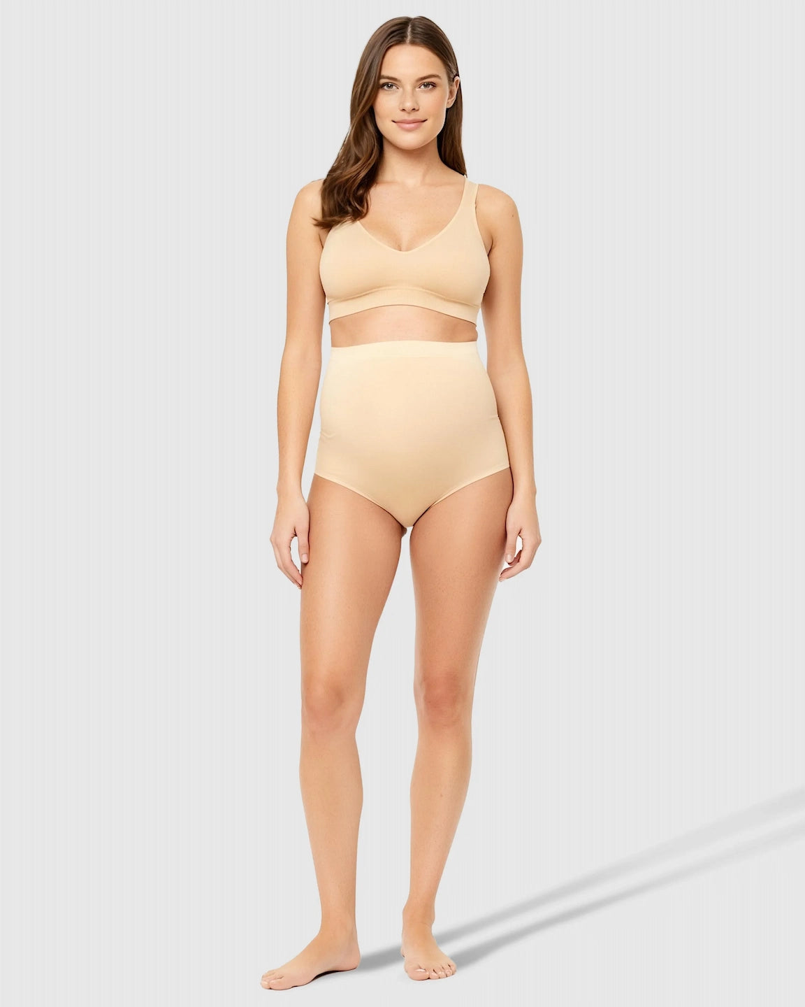 High-Waist Seamless Belly-Support Maternity Underwear
