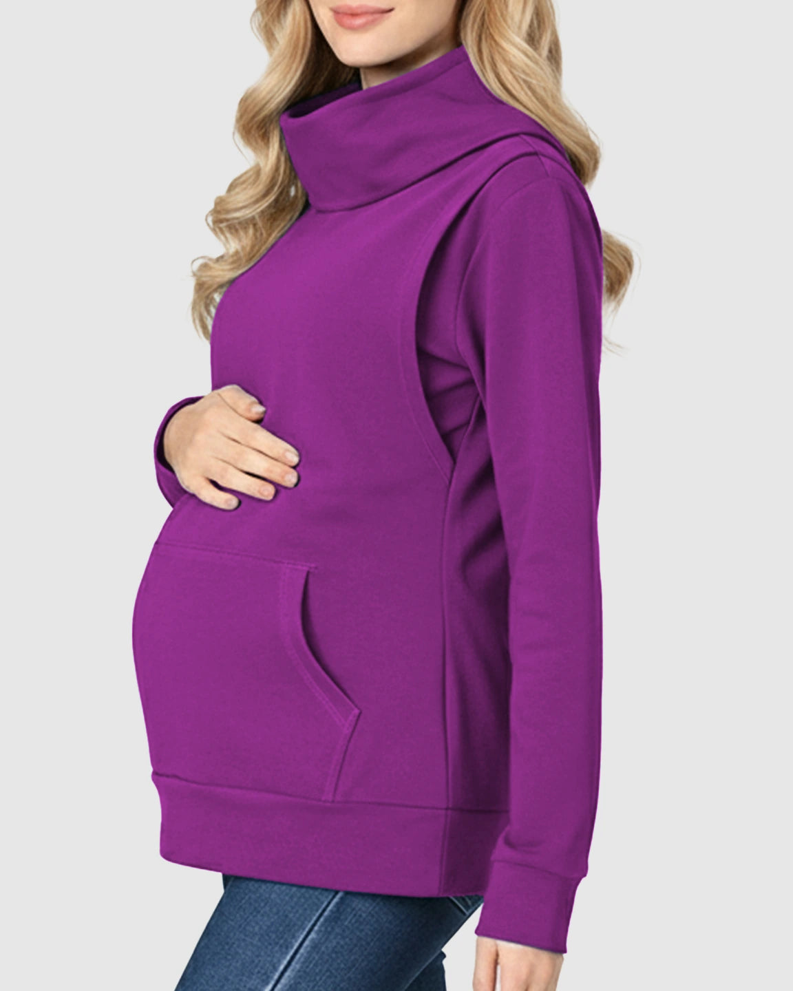 High Cowl Neck Stylish Maternity Nursing Top