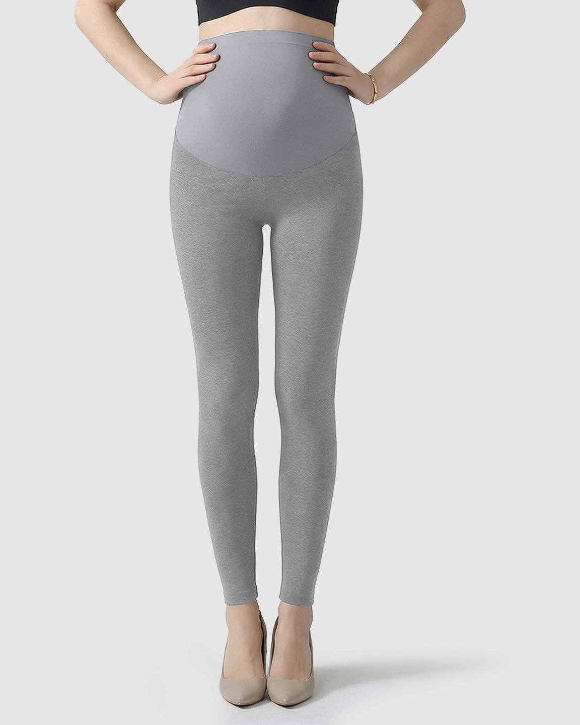 High-Waist Belly Support Maternity Leggings
