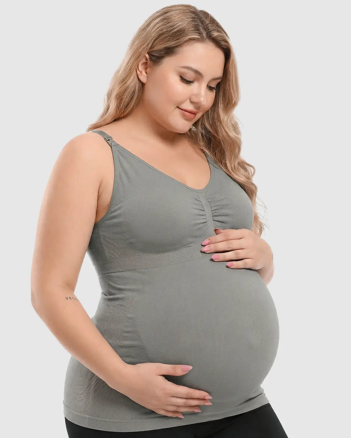 Front-Opening Clasp Camisole-Style Maternity Nursing Top