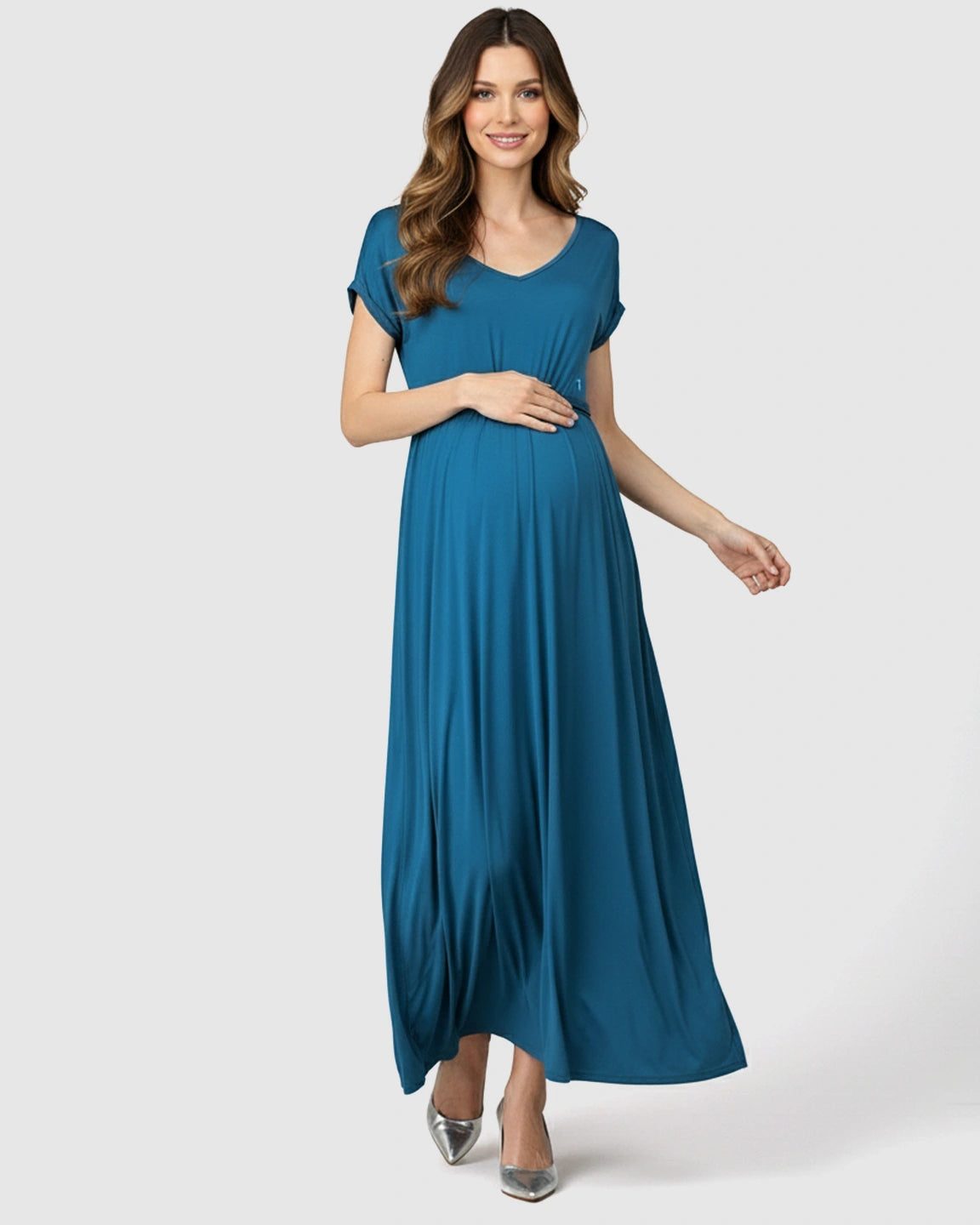Empire Waist Flowy Maternity Maxi Dress