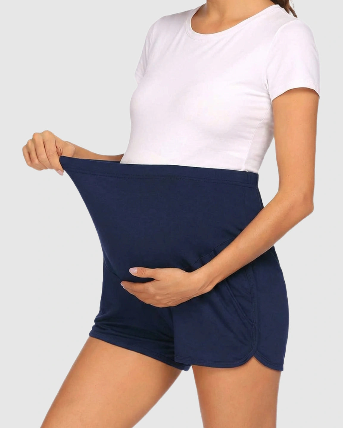 Adjustable Waist Relaxed-Fit Maternity Shorts