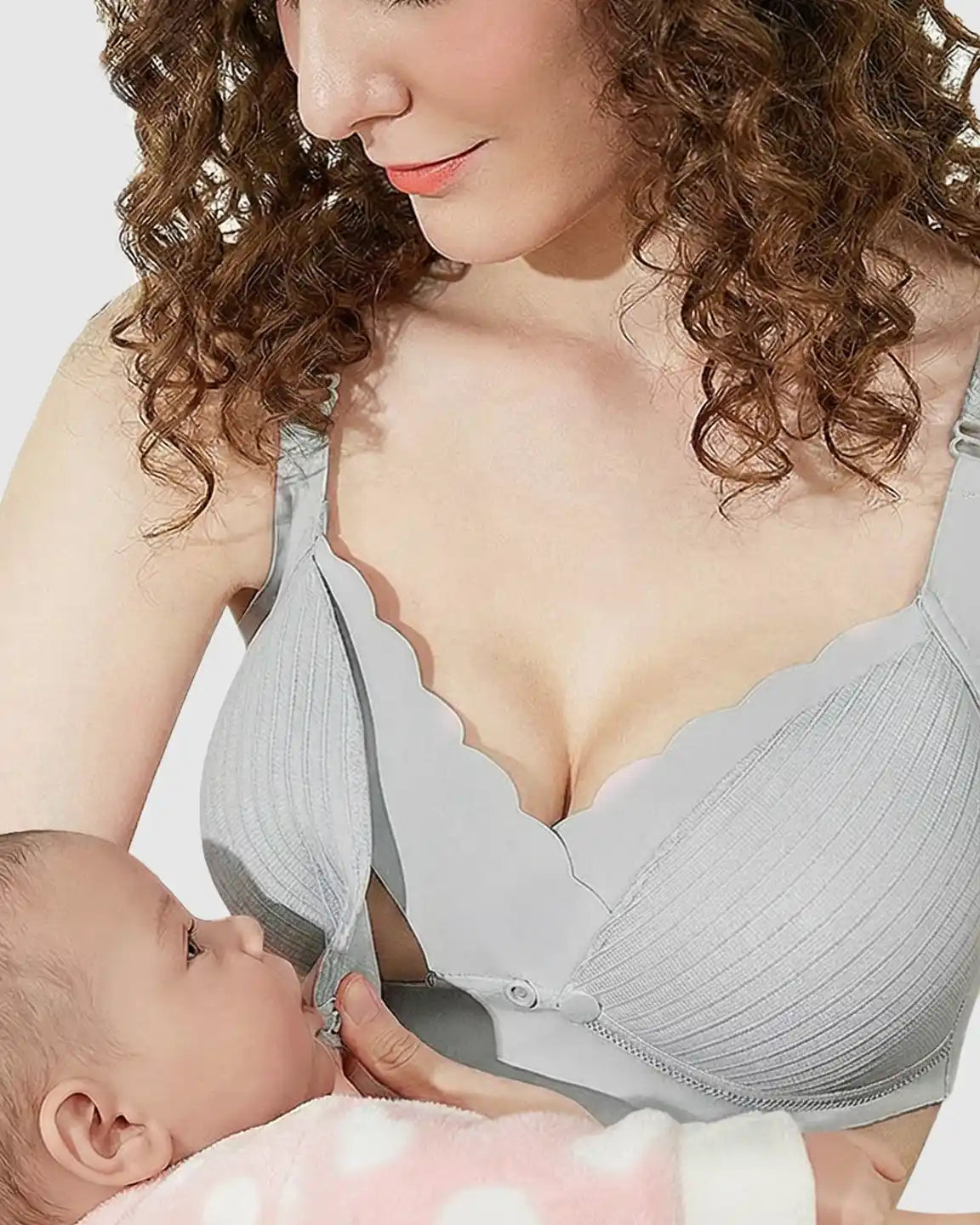 Wire-Free Soft Lace Maternity Nursing Bra