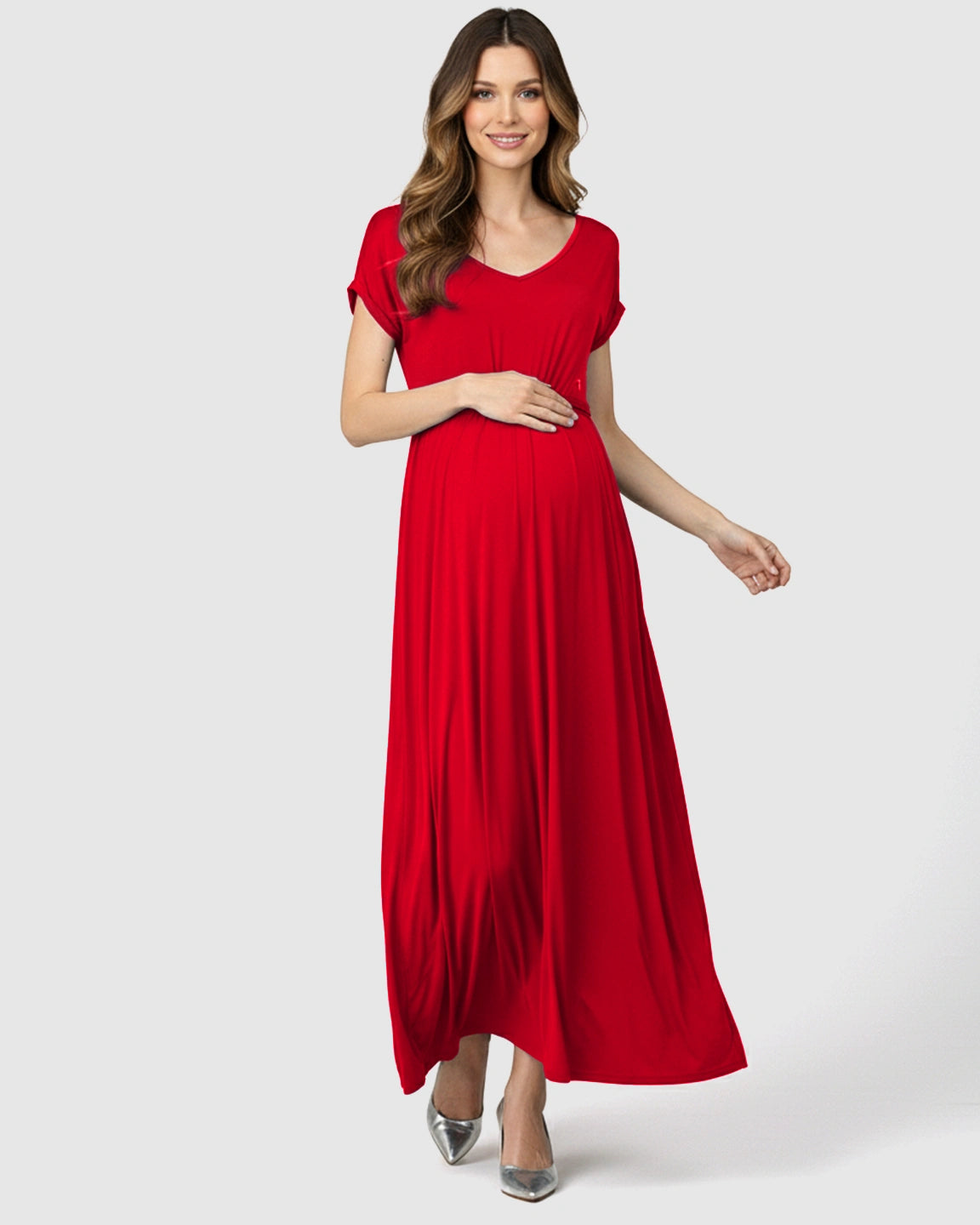 Empire Waist Flowy Maternity Maxi Dress