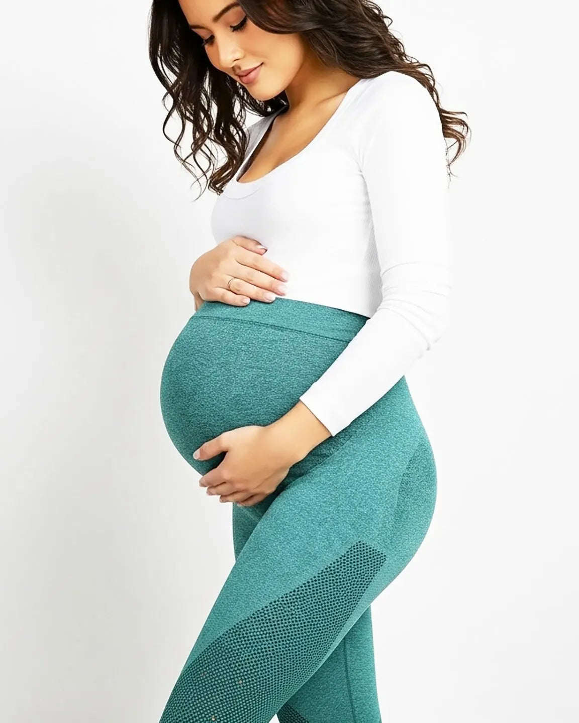 High-Elastic Body-Hugging Maternity Leggings