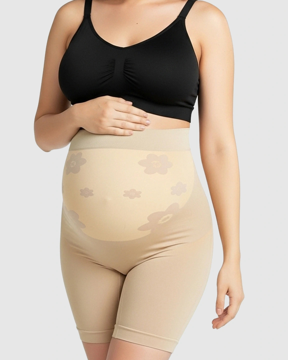 High-Waist Loose Fit Maternity Shorts