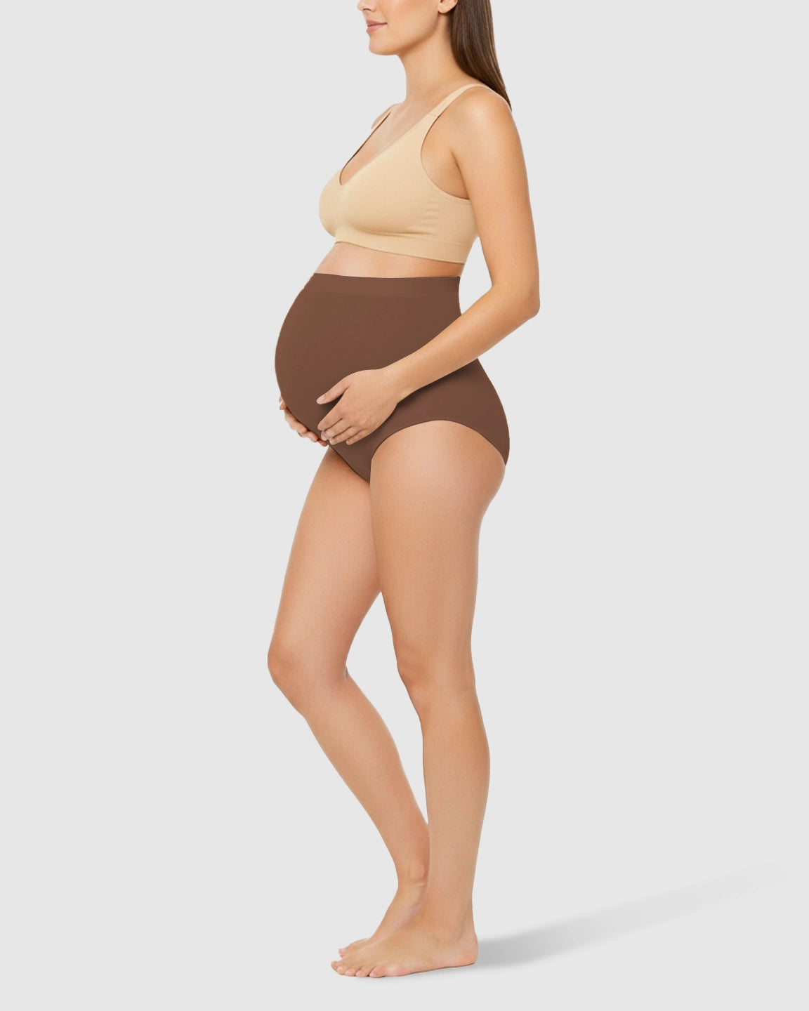 High-Waist Seamless Belly-Support Maternity Underwear