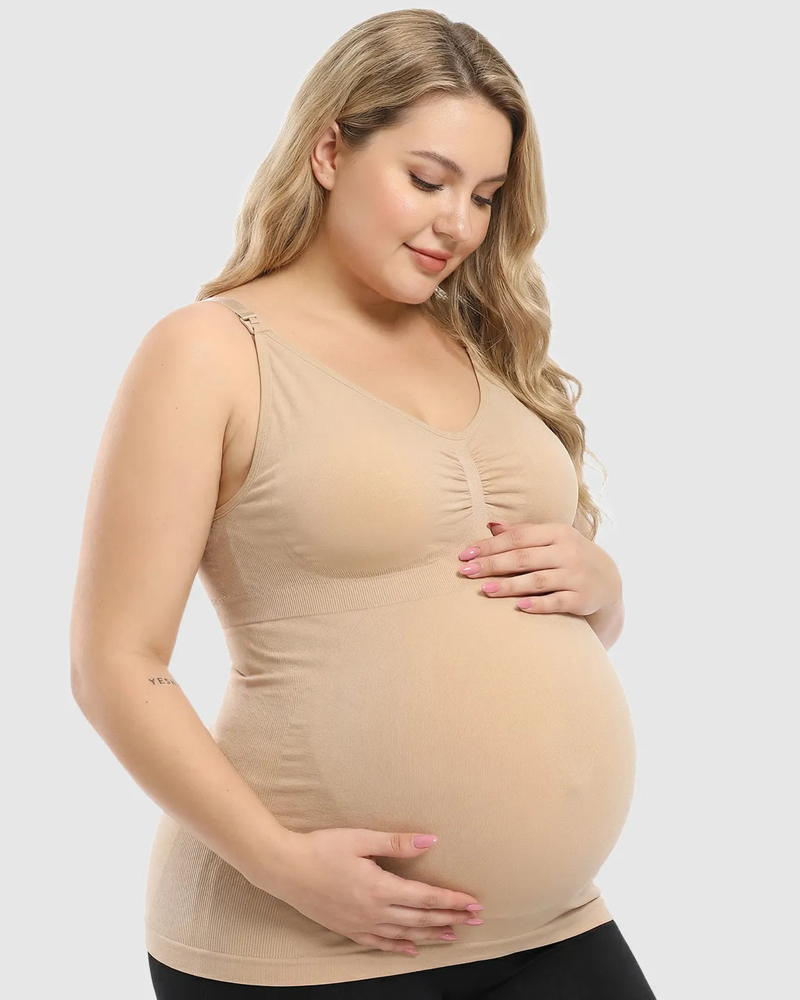 Front-Opening Clasp Camisole-Style Maternity Nursing Top