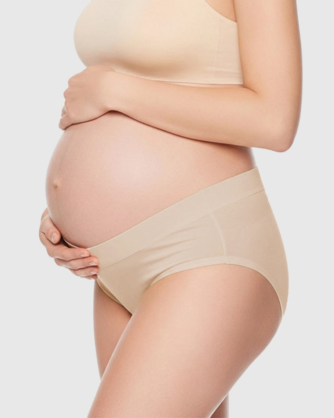 U-Shaped Low-Waist Seamless Cotton Maternity Briefs