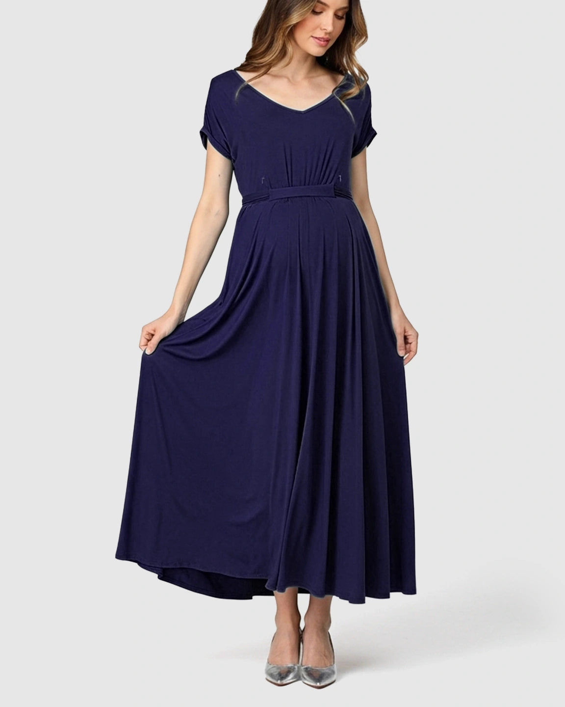 Empire Waist Flowy Maternity Maxi Dress