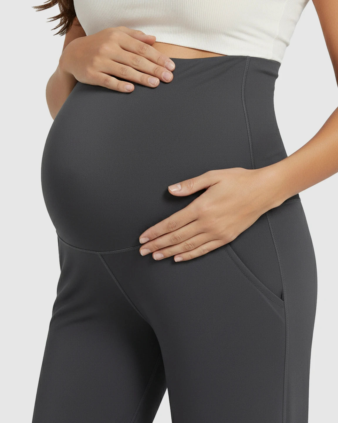 Soft Stretch High-Rise Wide-Leg Maternity Pants