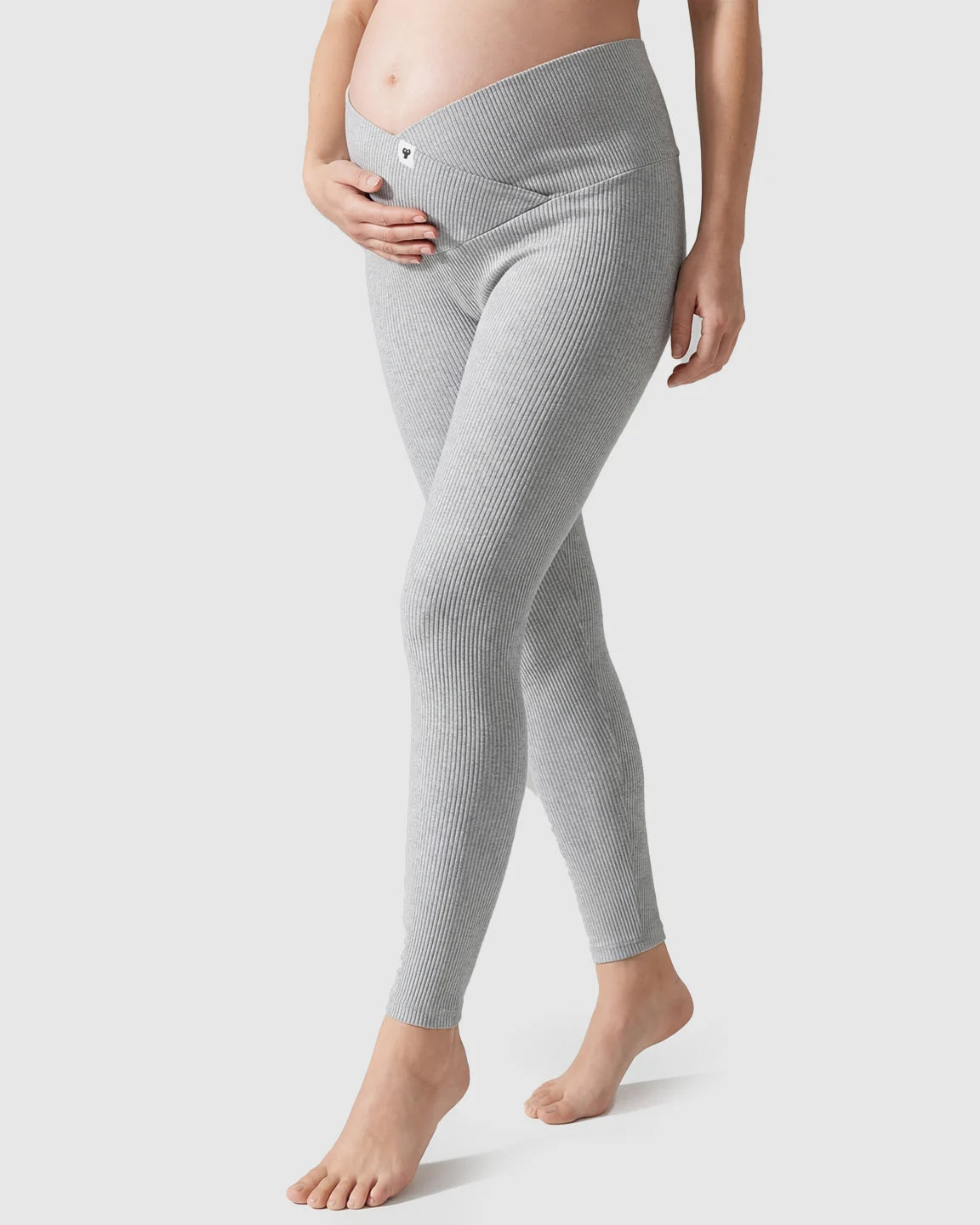 Crossover Waist Slim Fit Maternity Leggings
