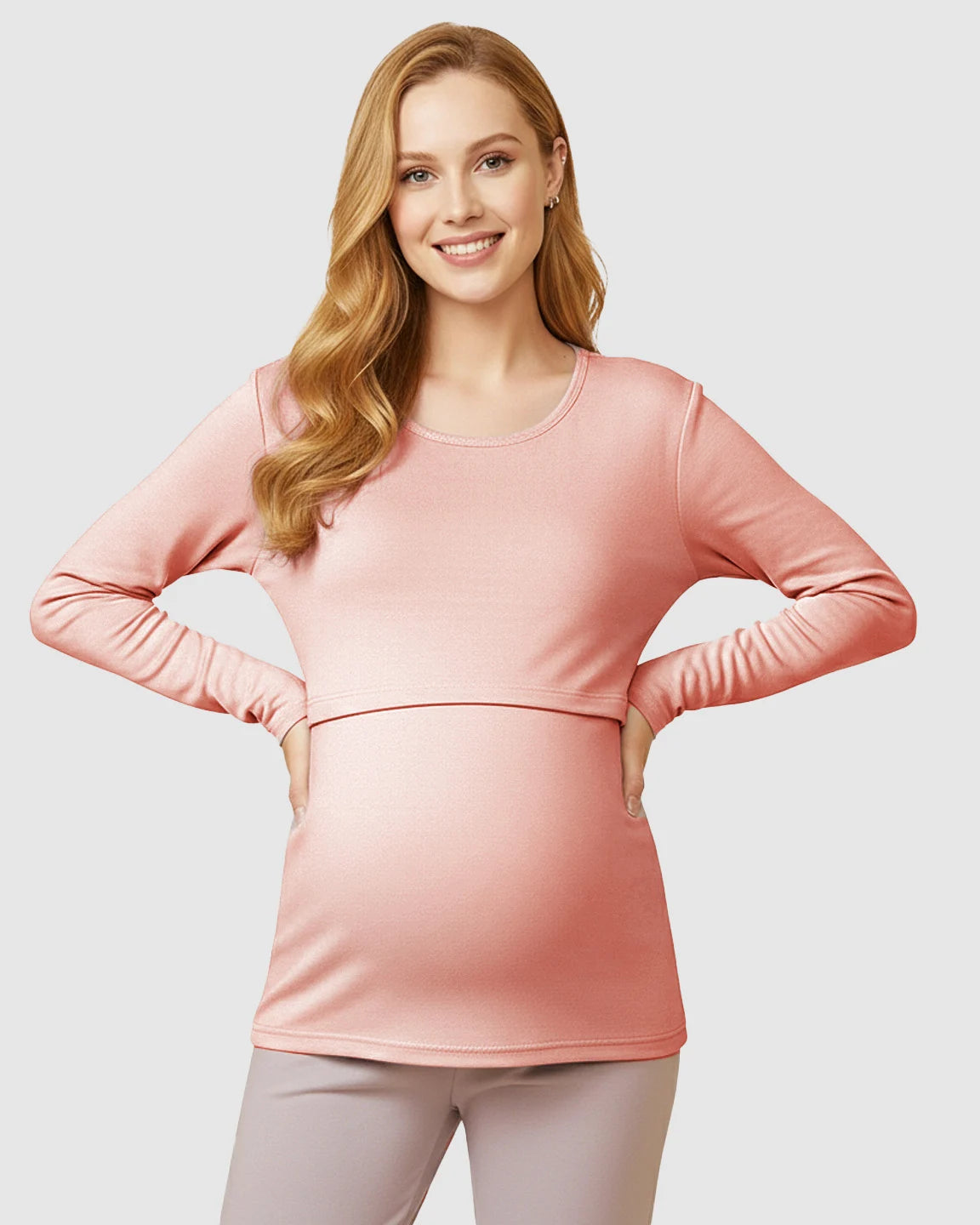 Nursing Access Long Sleeve Thermal Underwear Set