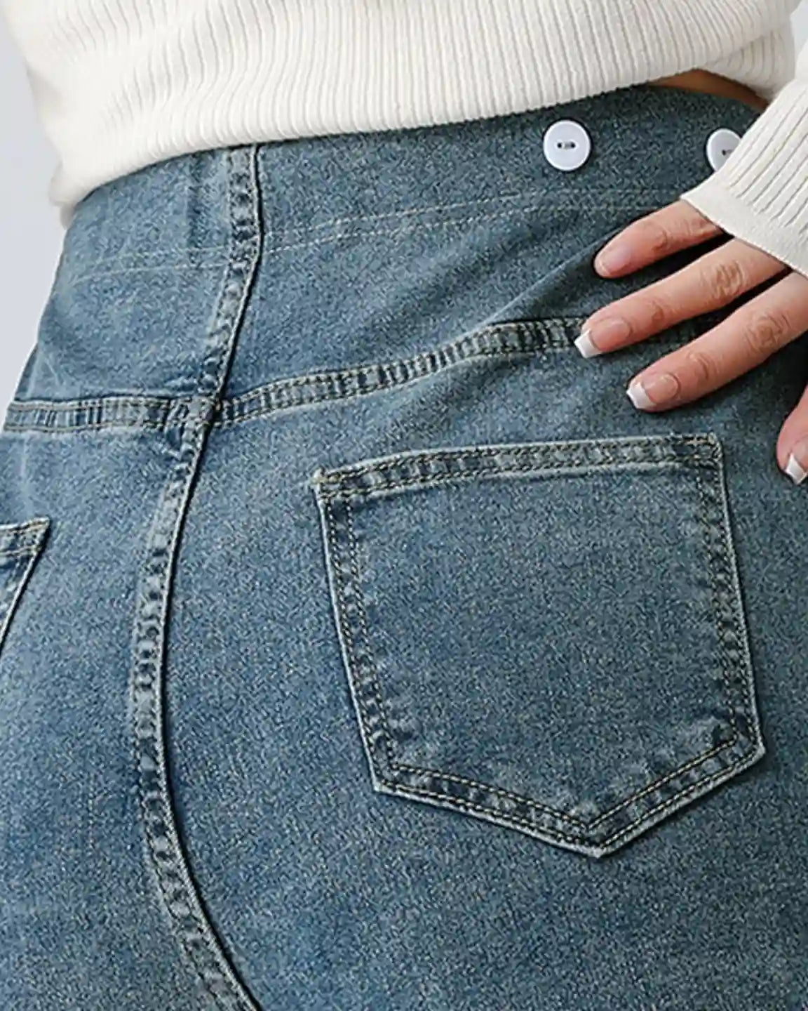 Stretch Denim Straight-Leg Maternity Jeans