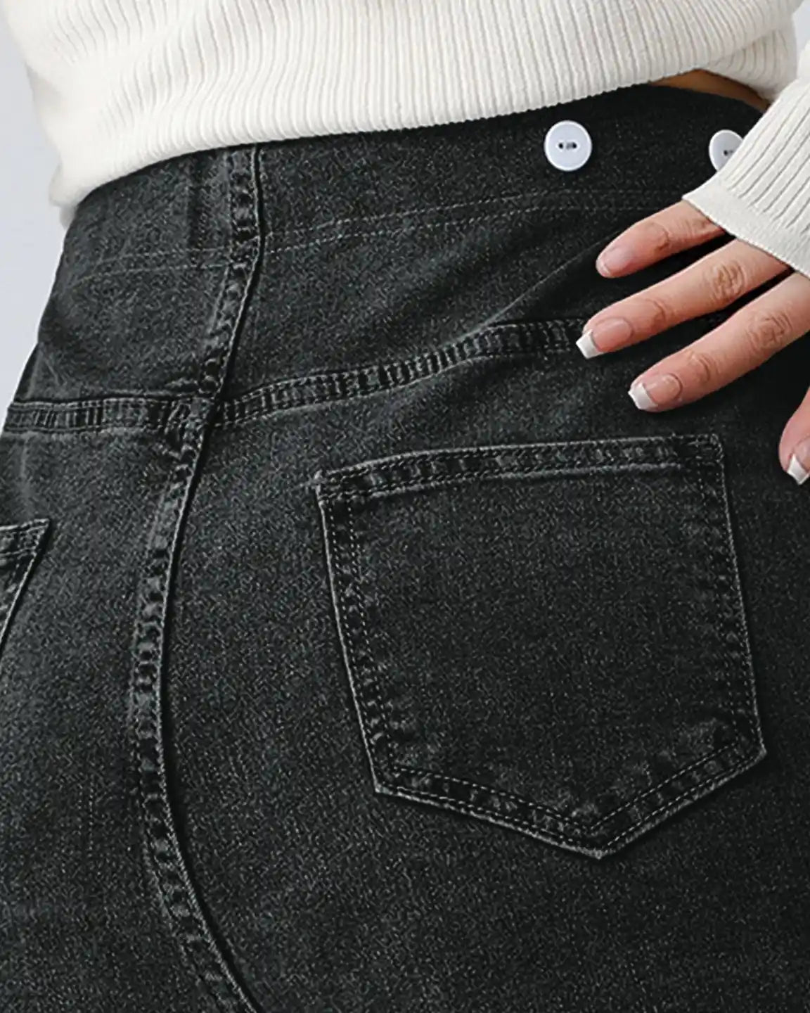 Stretch Denim Straight-Leg Maternity Jeans
