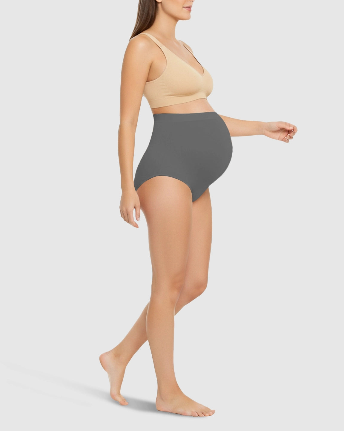 High-Waist Seamless Belly-Support Maternity Underwear