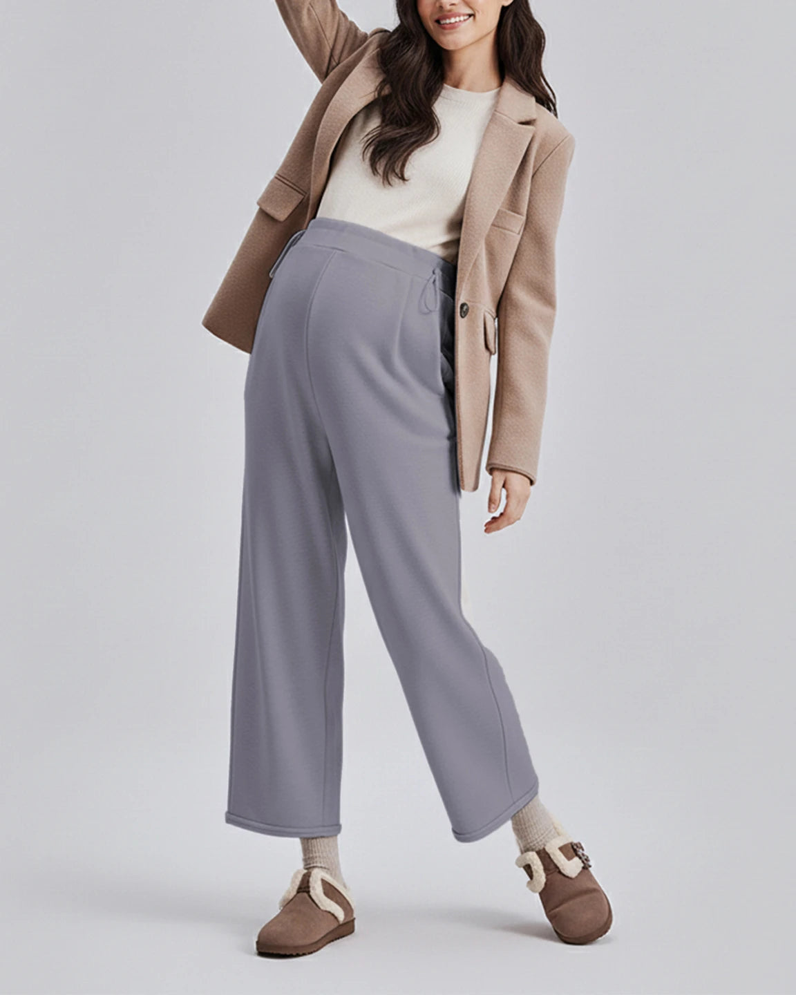 Velvet Straight-Leg Maternity Pants