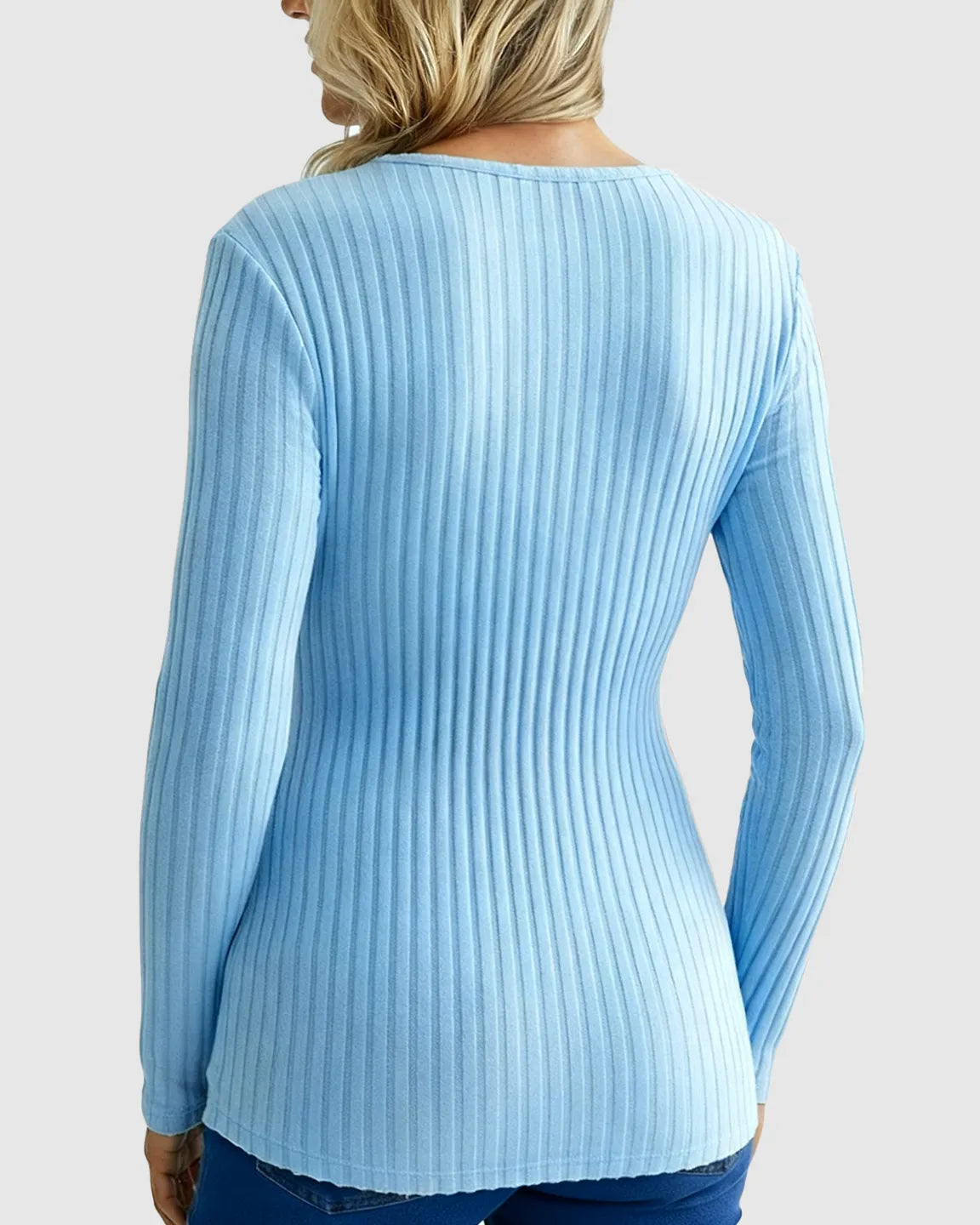 Soft Ribbed Knit Belted Long Sleeve Maternity Top