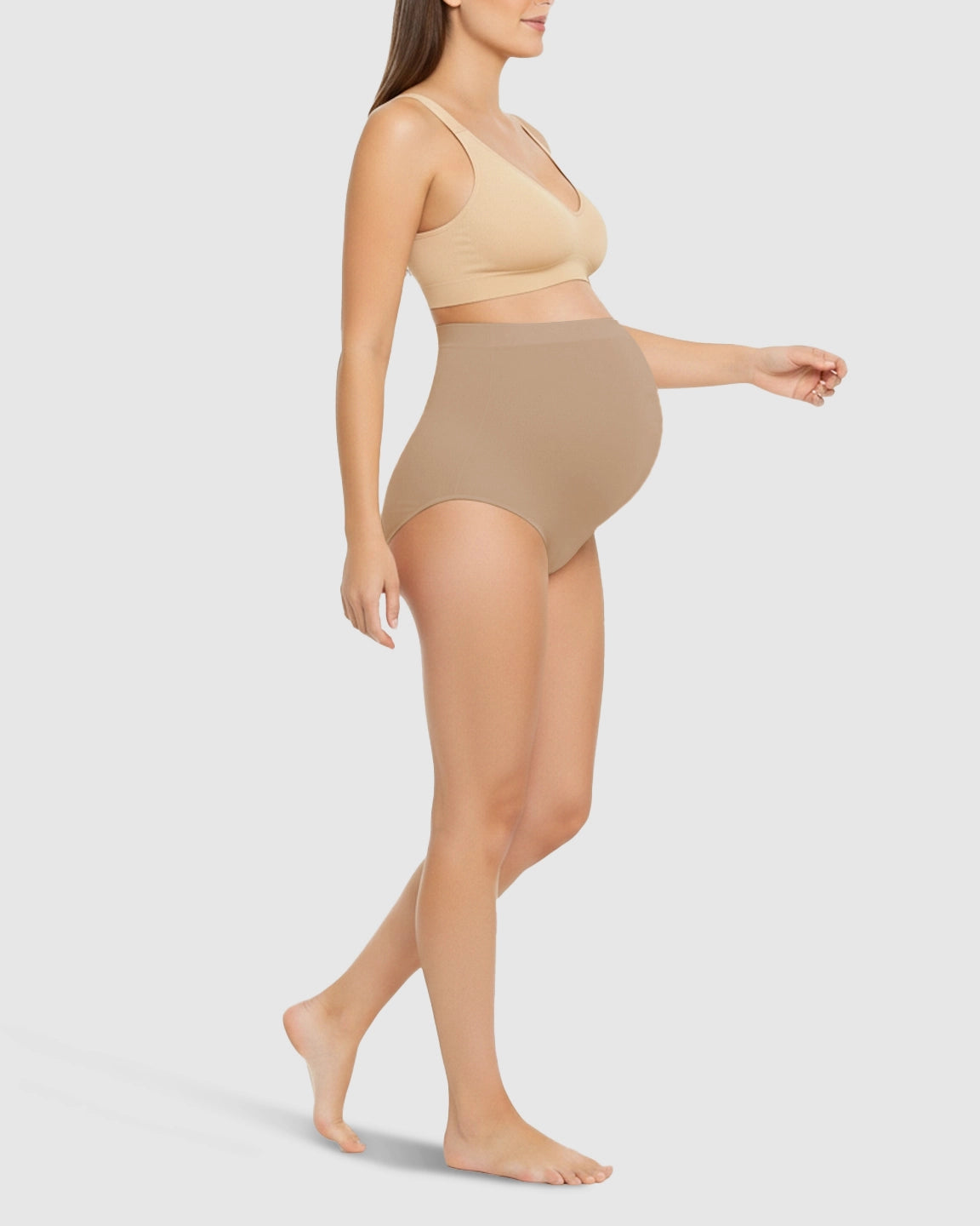 High-Waist Seamless Belly-Support Maternity Underwear