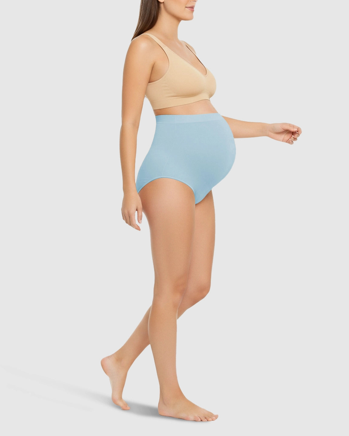 High-Waist Seamless Belly-Support Maternity Underwear