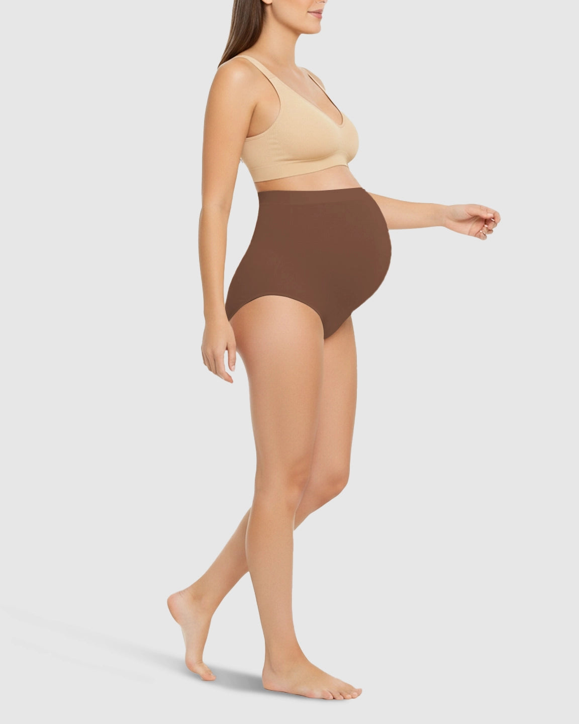 High-Waist Seamless Belly-Support Maternity Underwear