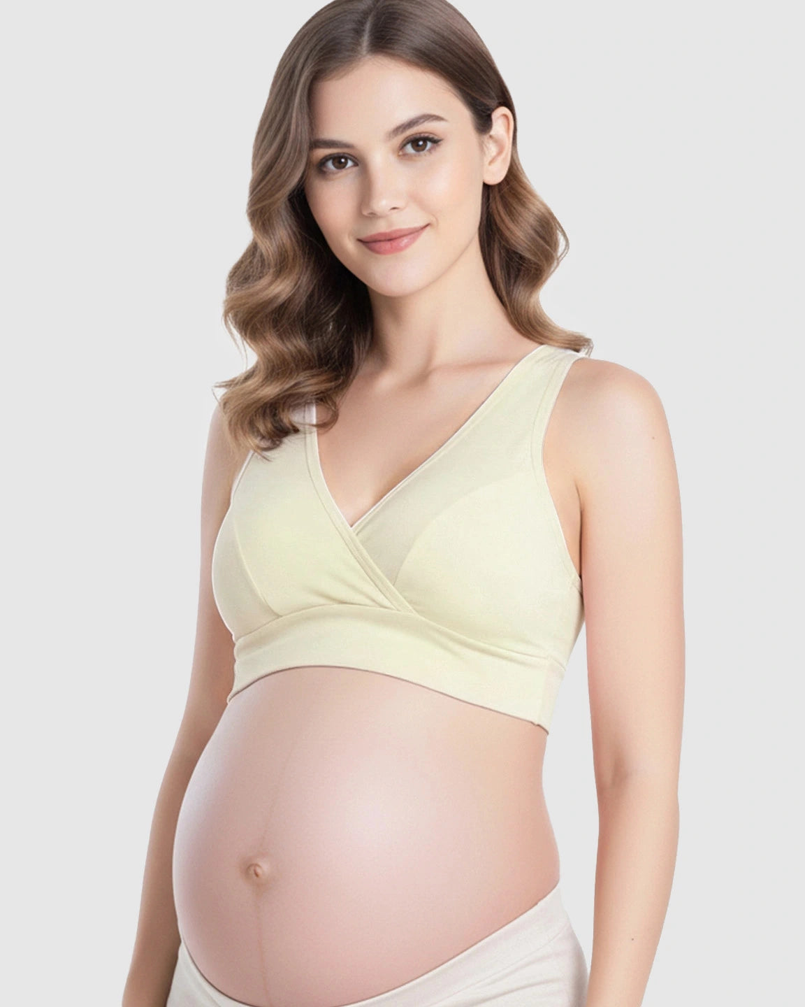 Wireless Cotton Crisscross Nursing Camisole Bra