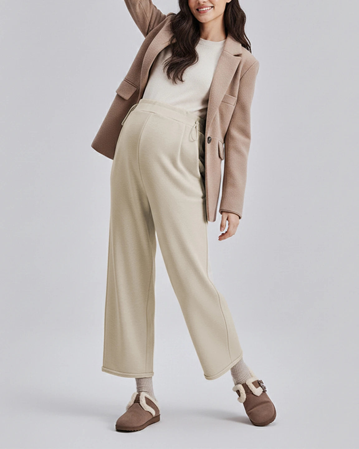 Velvet Straight-Leg Maternity Pants