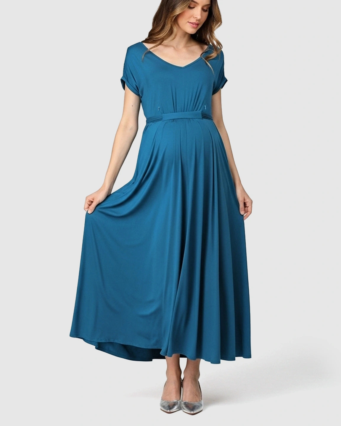 Empire Waist Flowy Maternity Maxi Dress