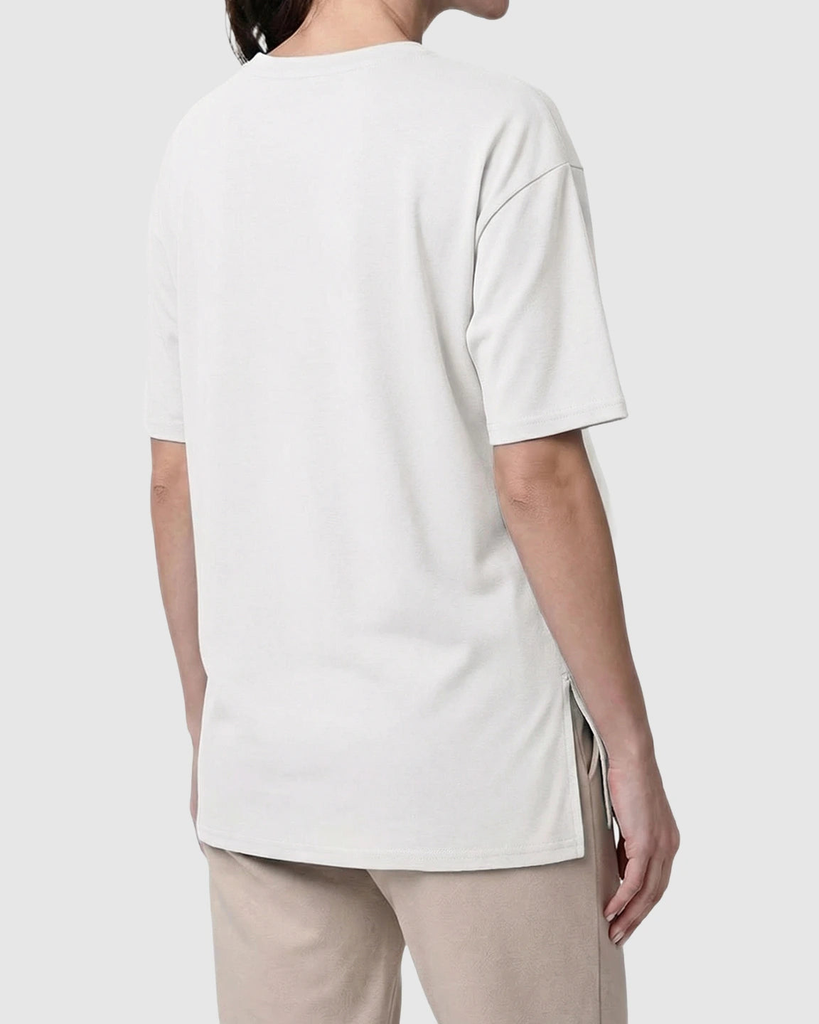 Zipper-Slits Casual Maternity Nursing T-Shirt