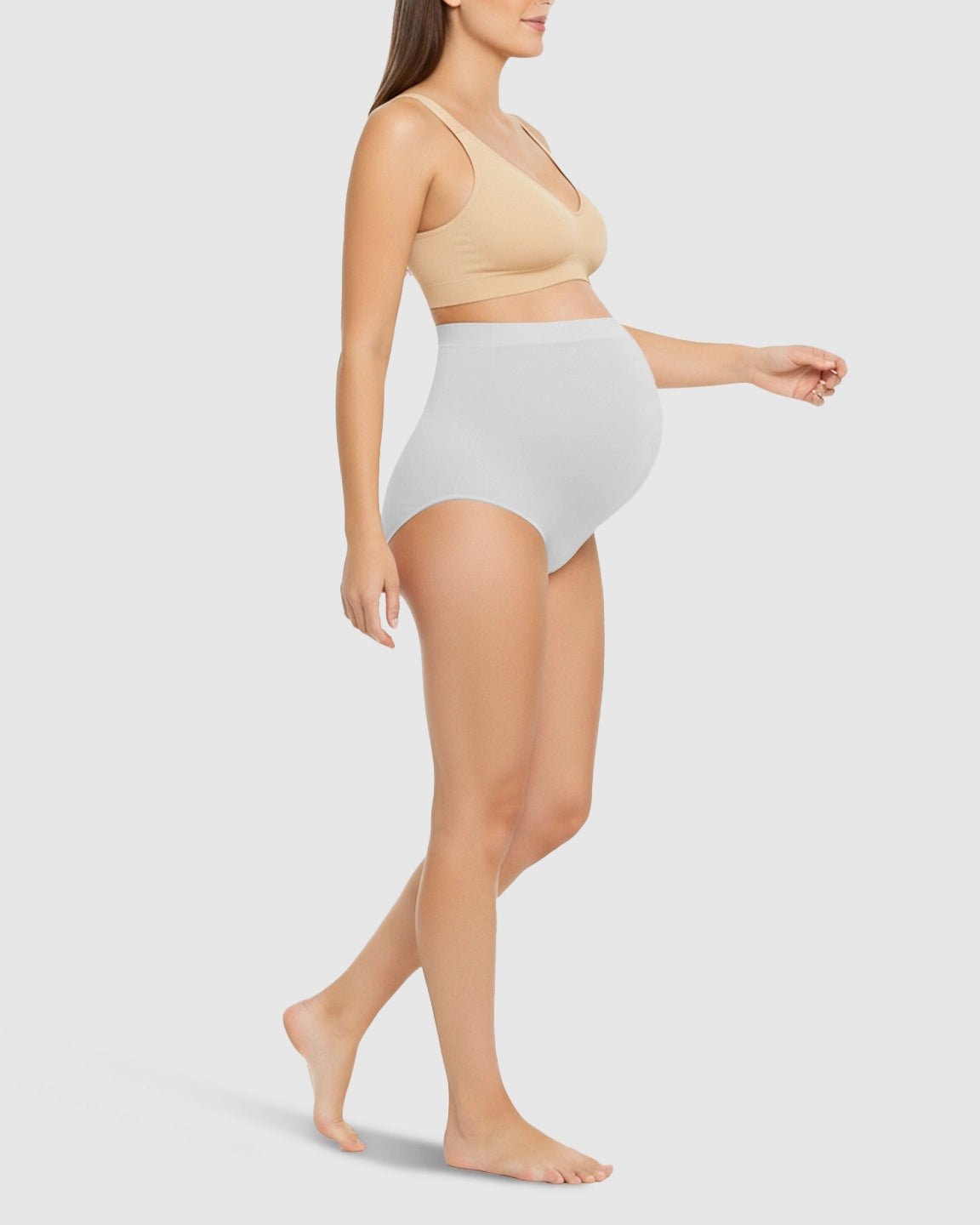 High-Waist Seamless Belly-Support Maternity Underwear
