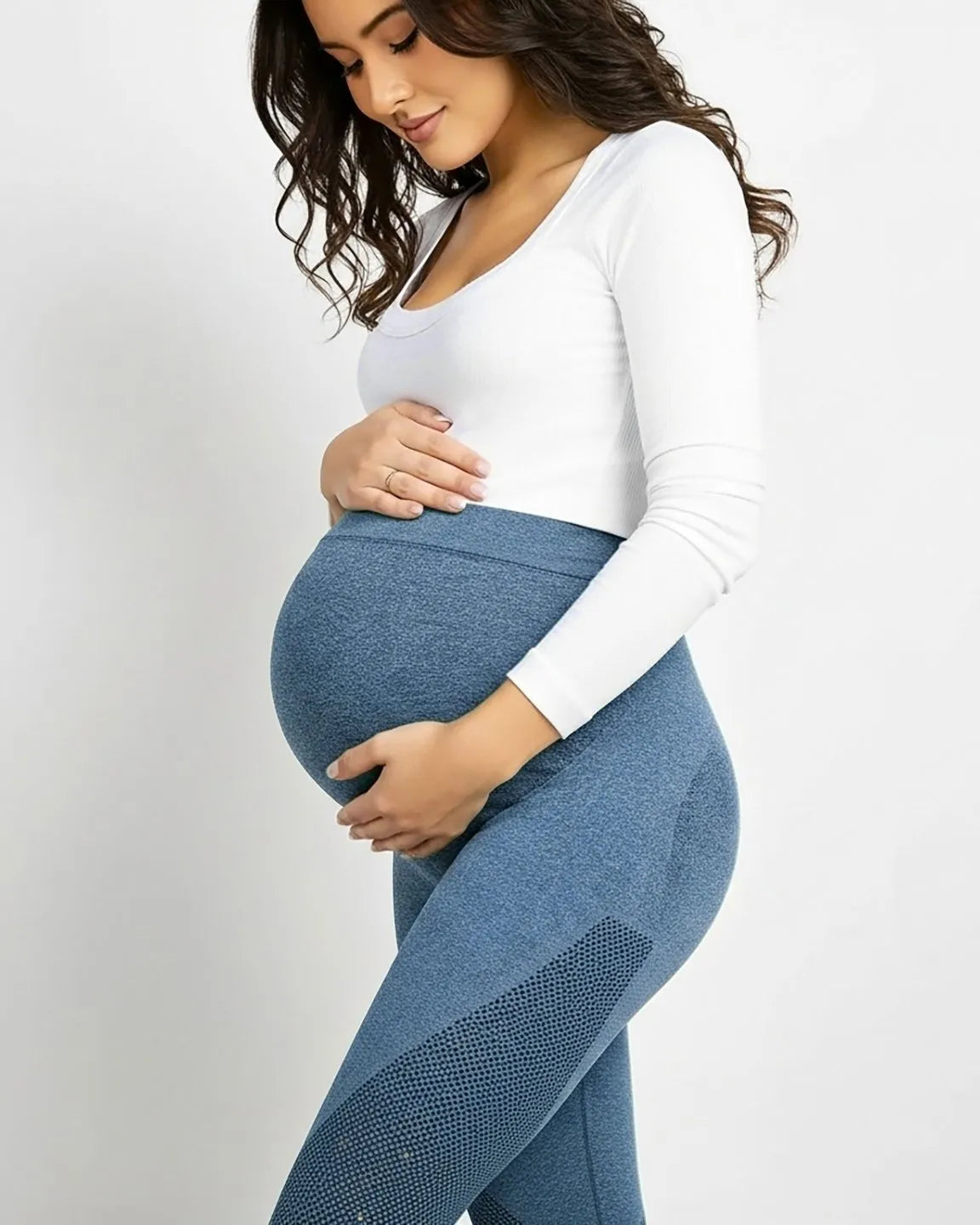 High-Elastic Body-Hugging Maternity Leggings