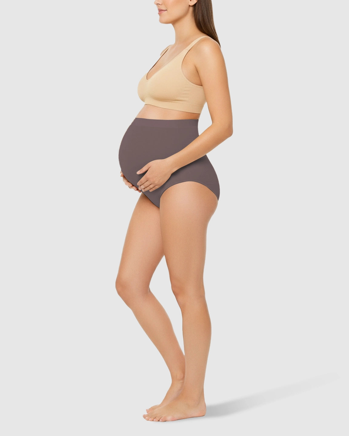 High-Waist Seamless Belly-Support Maternity Underwear