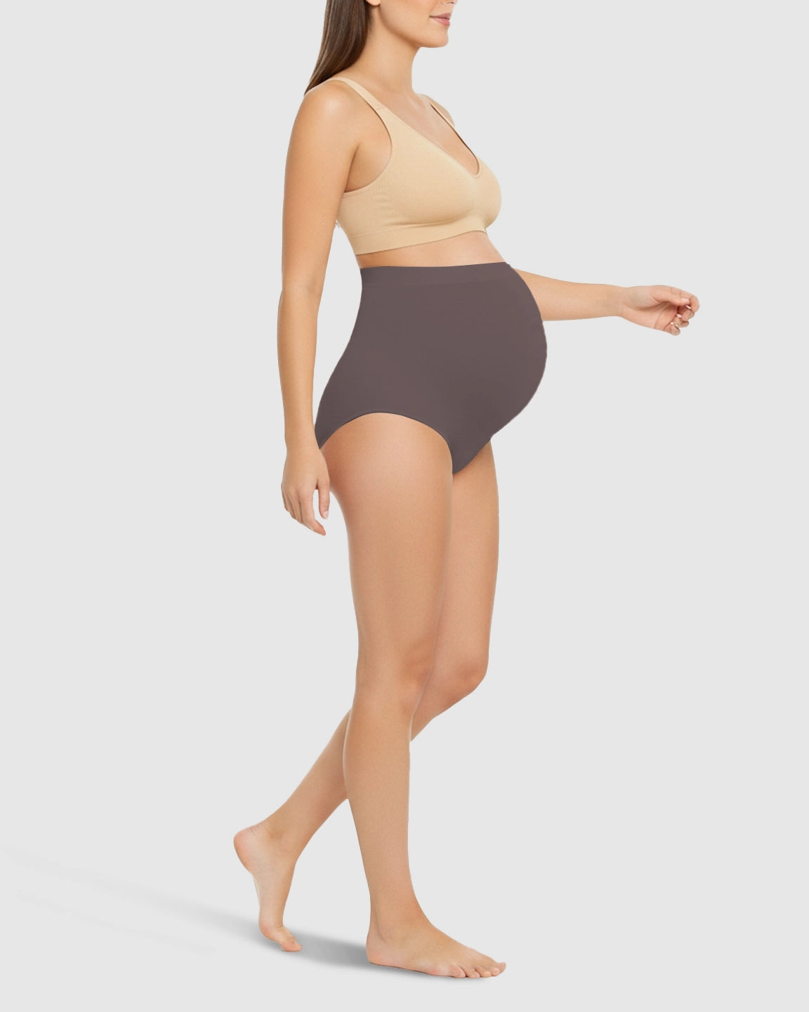 High-Waist Seamless Belly-Support Maternity Underwear