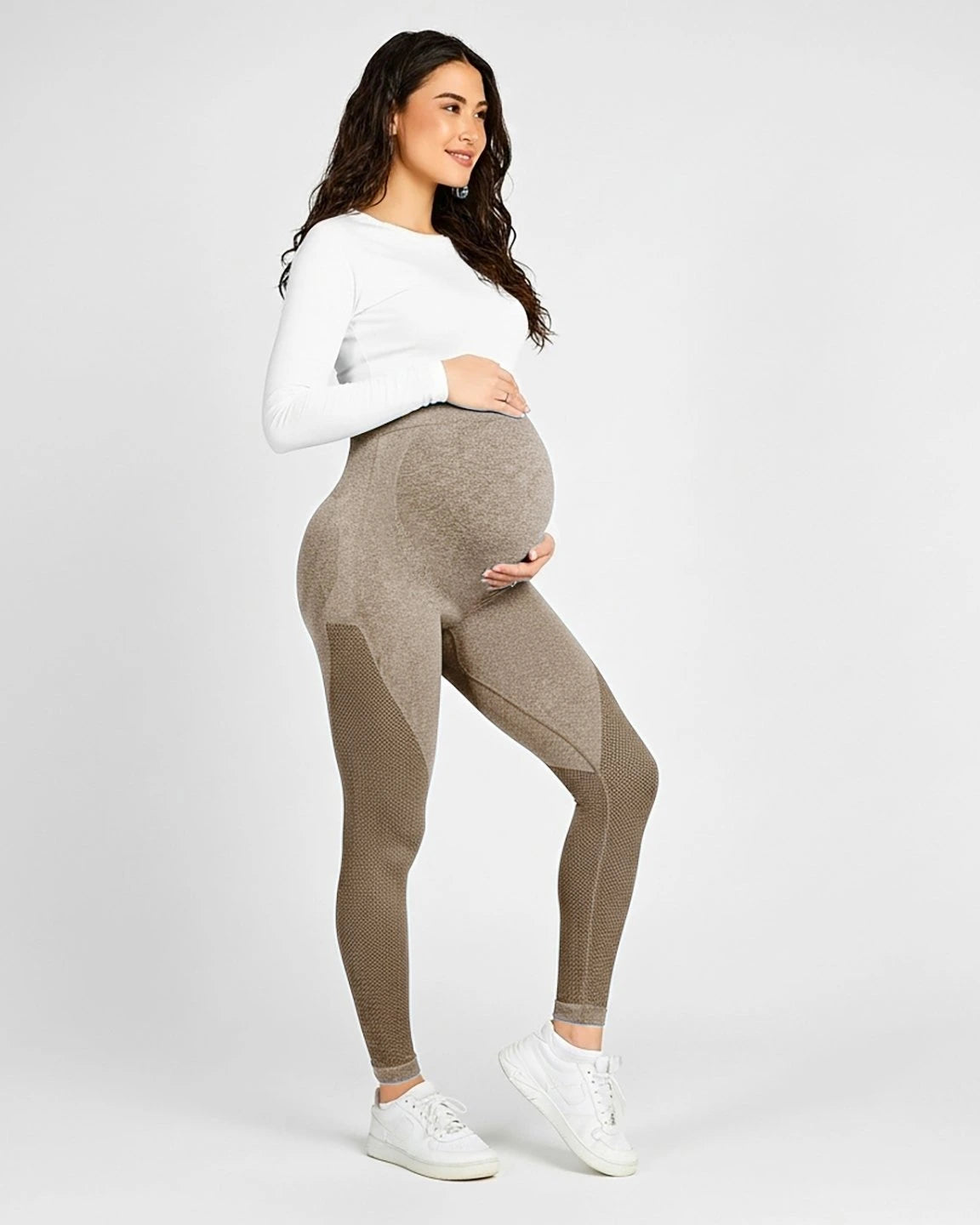 High-Elastic Body-Hugging Maternity Leggings