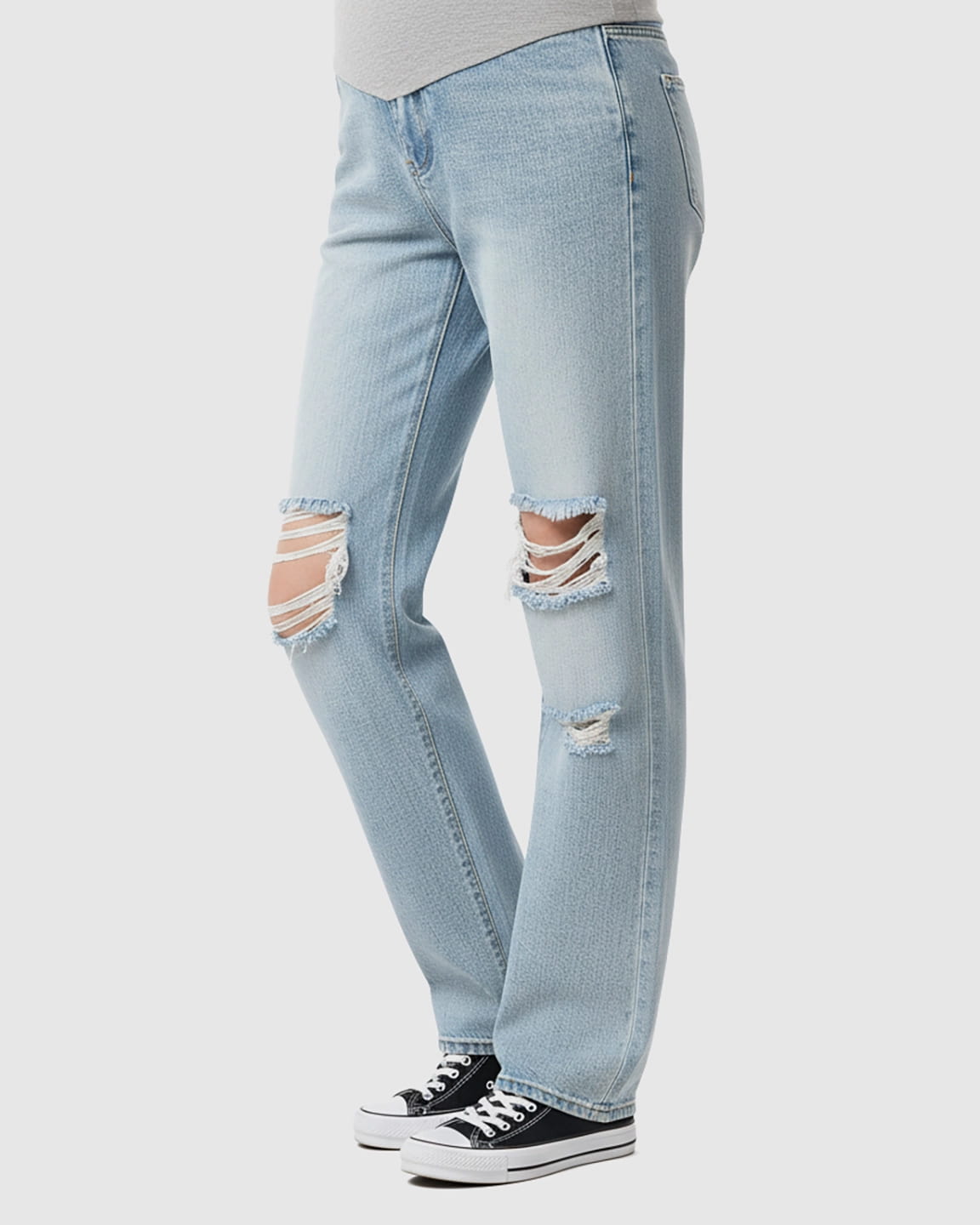 Distressed Baggy Maternity Jeans