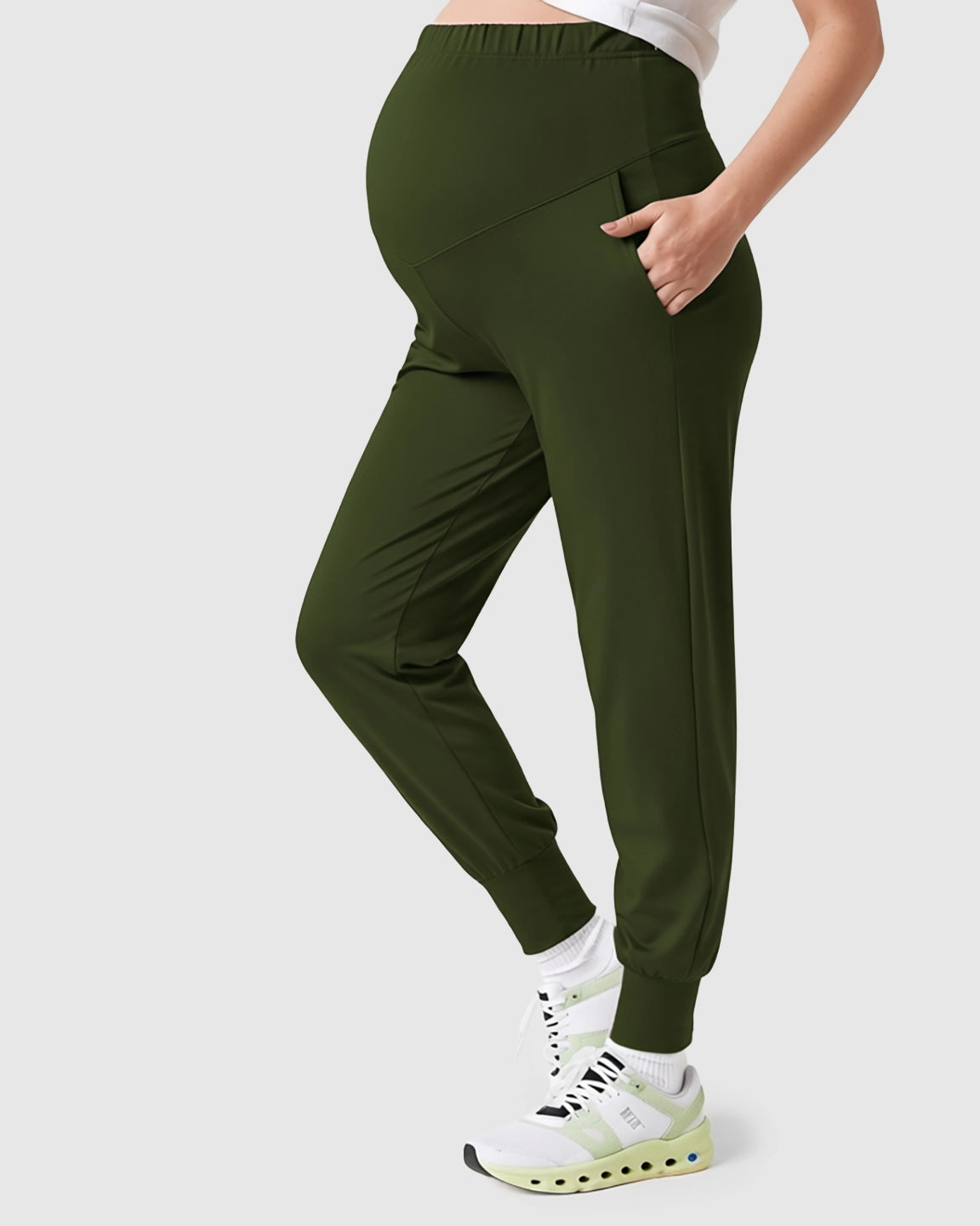 Supportive Slim-Fitting Maternity Joggers