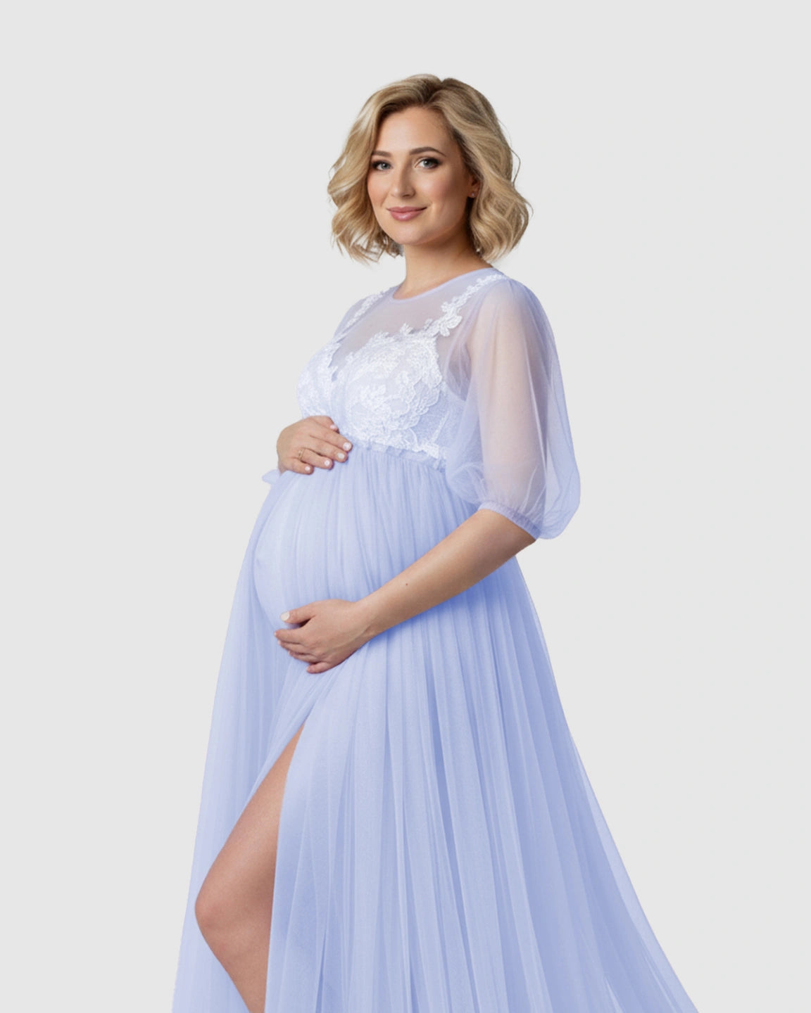 Tulle Lace Swing Trail Maternity Photoshoot Dress