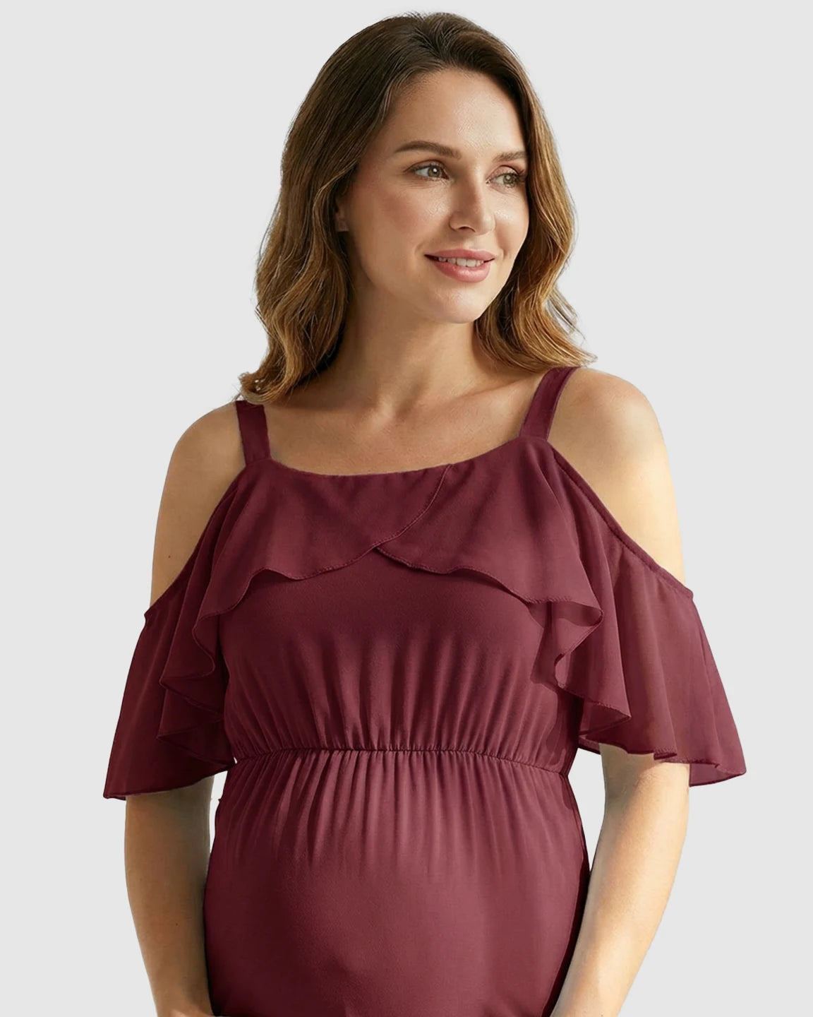 Off-Shoulder Mermaid Trail Maternity Photoshoot Dress