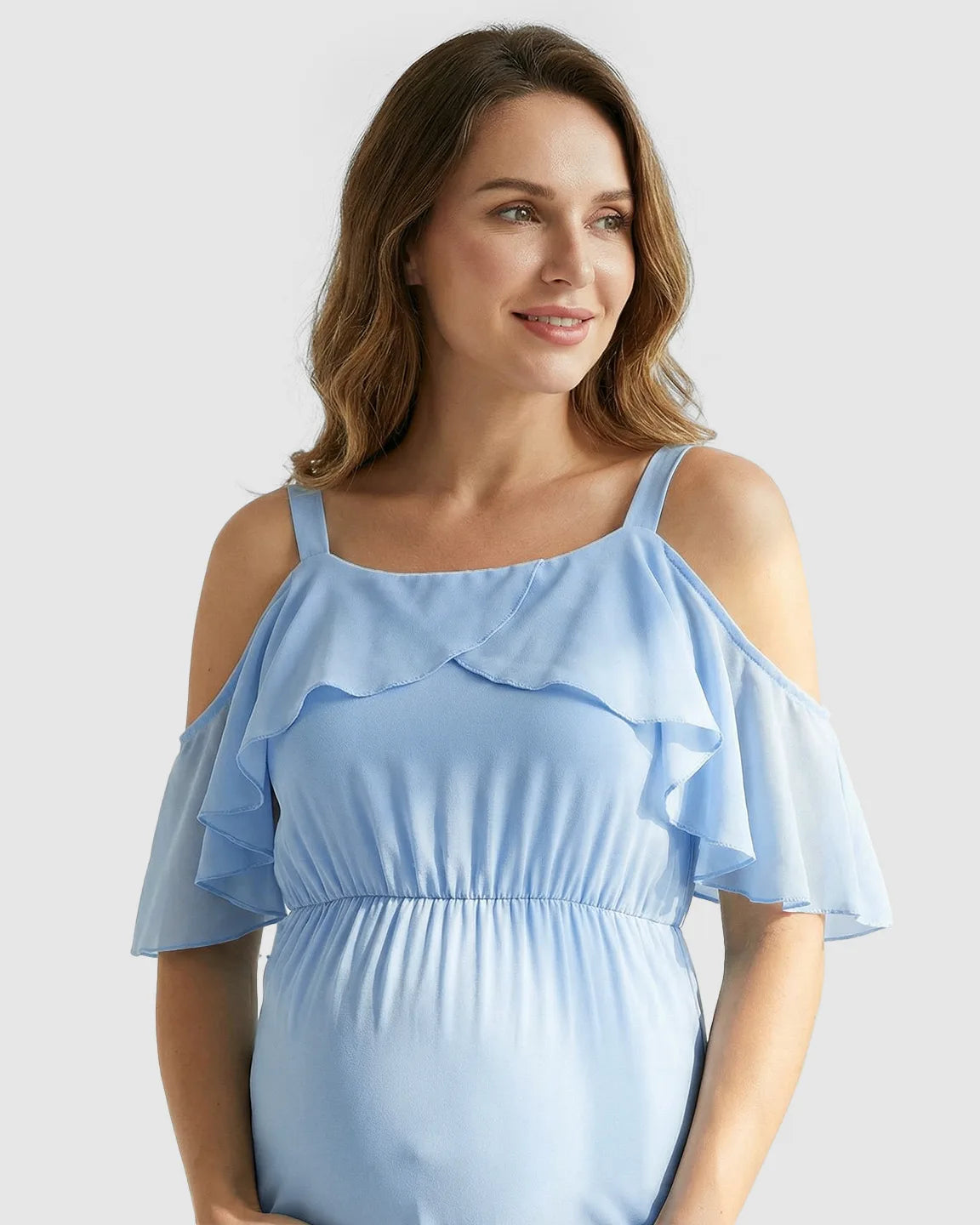 Off-Shoulder Mermaid Trail Maternity Photoshoot Dress