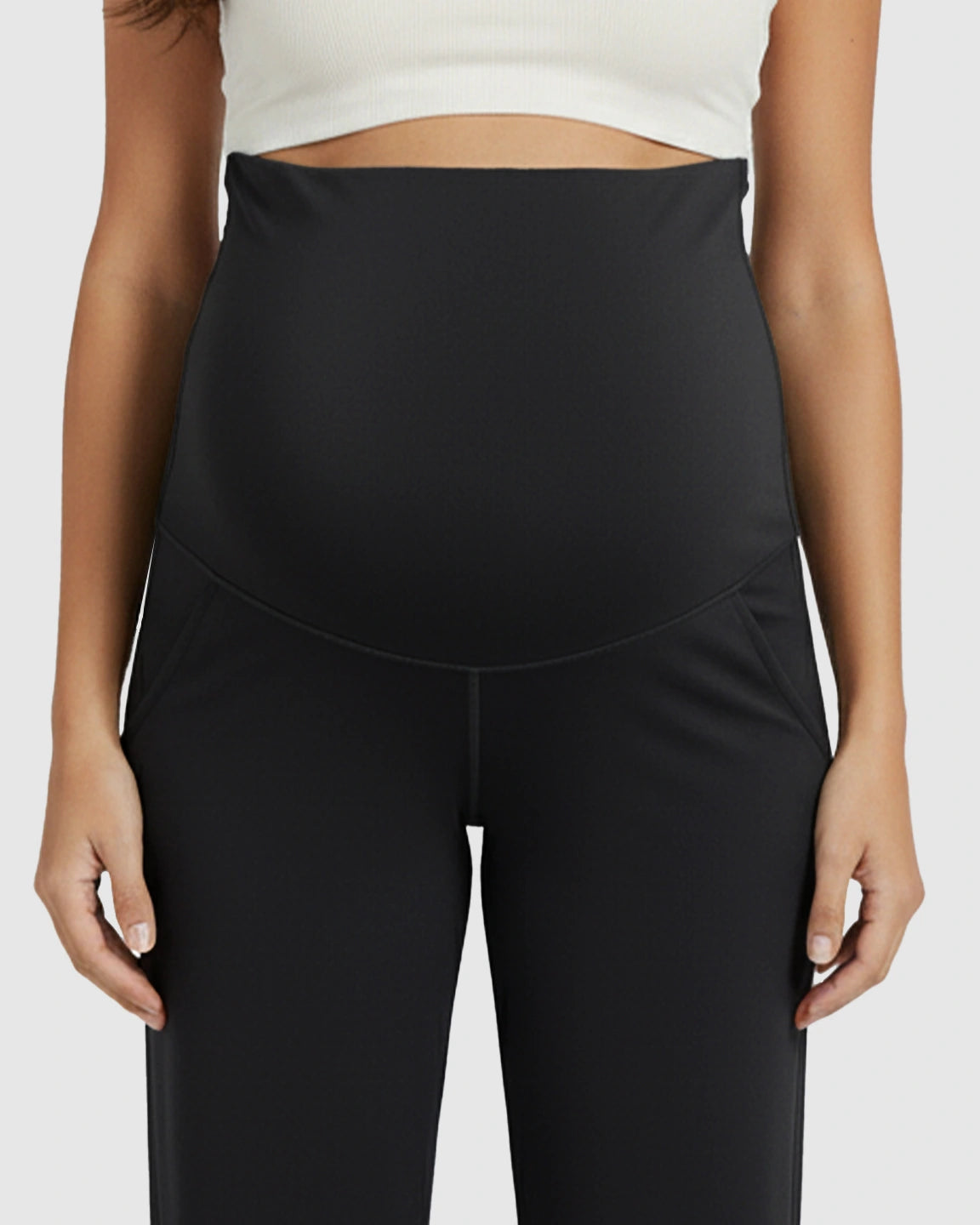 Soft Stretch High-Rise Wide-Leg Maternity Pants