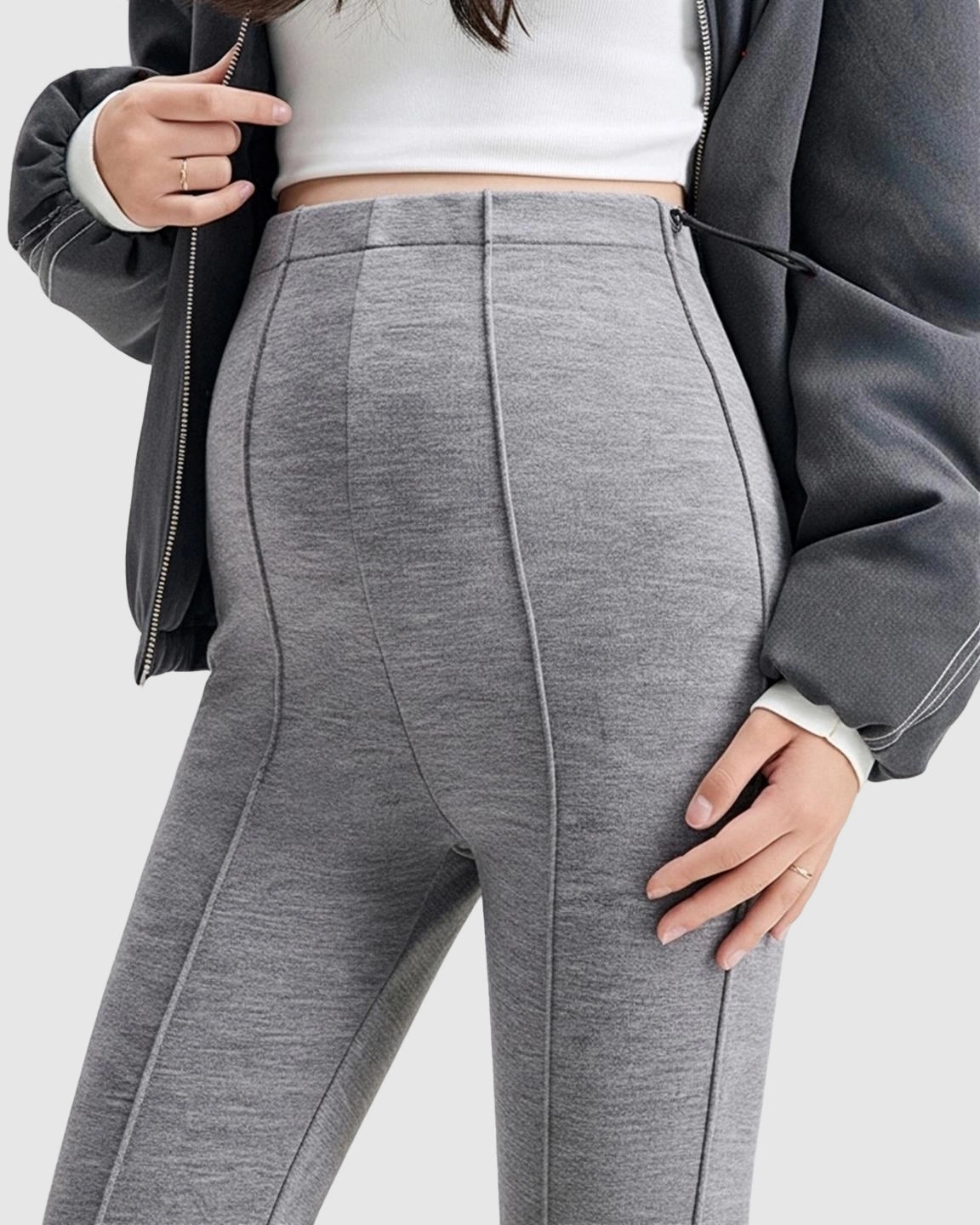 High-Waist Over-Belly Flare Maternity Pants