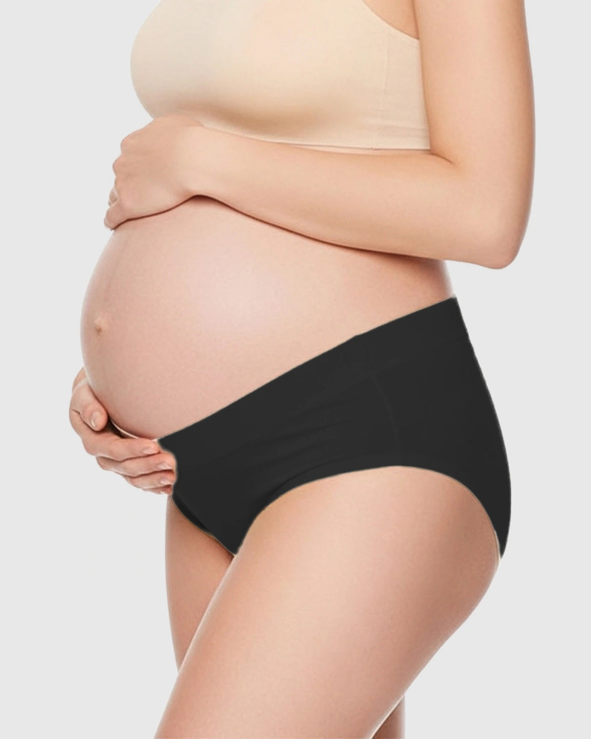 U-Shaped Low-Waist Seamless Cotton Maternity Briefs