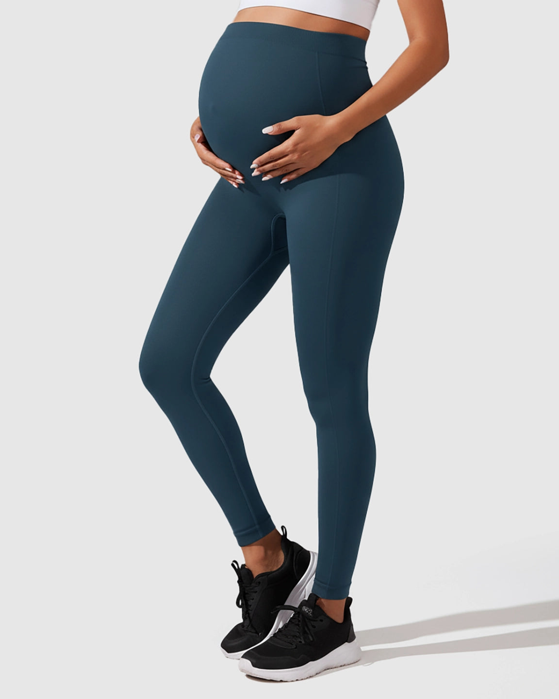 Seamless M-shape Maternity Leggings