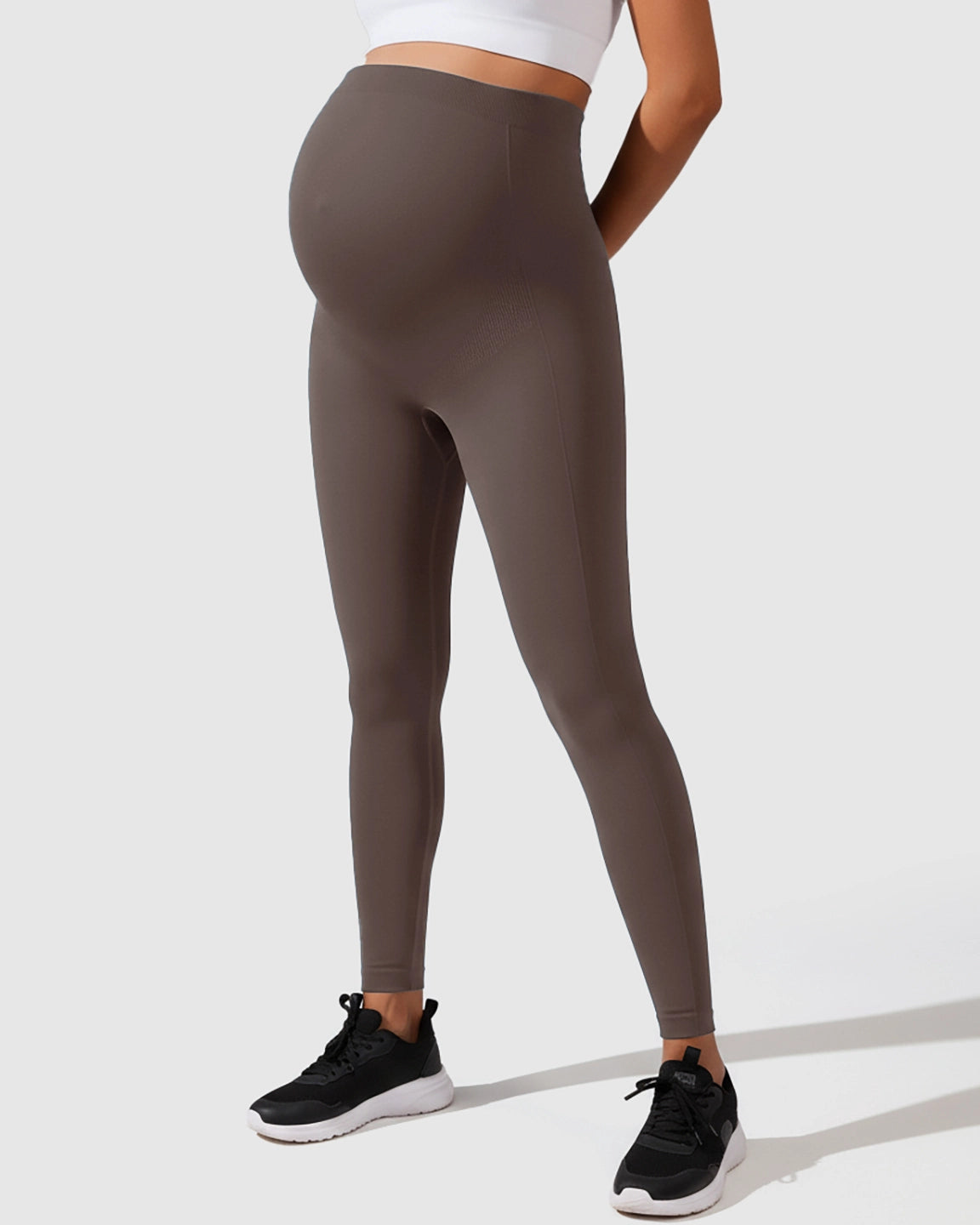 Seamless M-shape Maternity Leggings