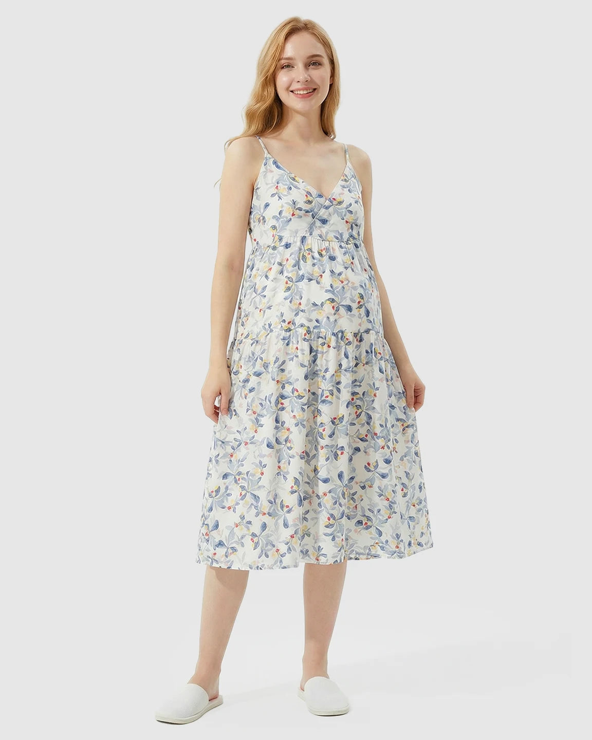 Large Floral Print Maternity Nightdress