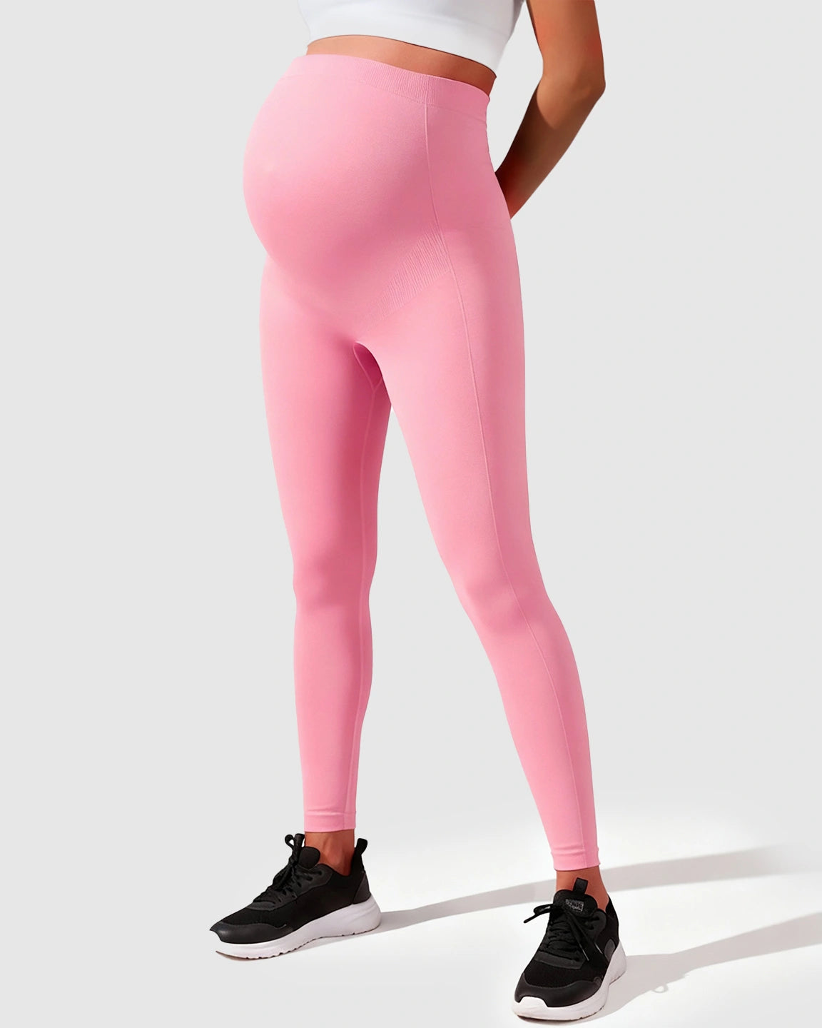 Seamless M-shape Maternity Leggings