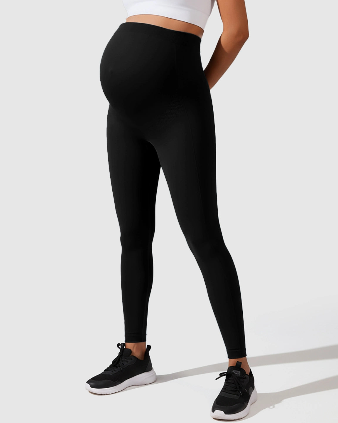 Seamless M-shape Maternity Leggings