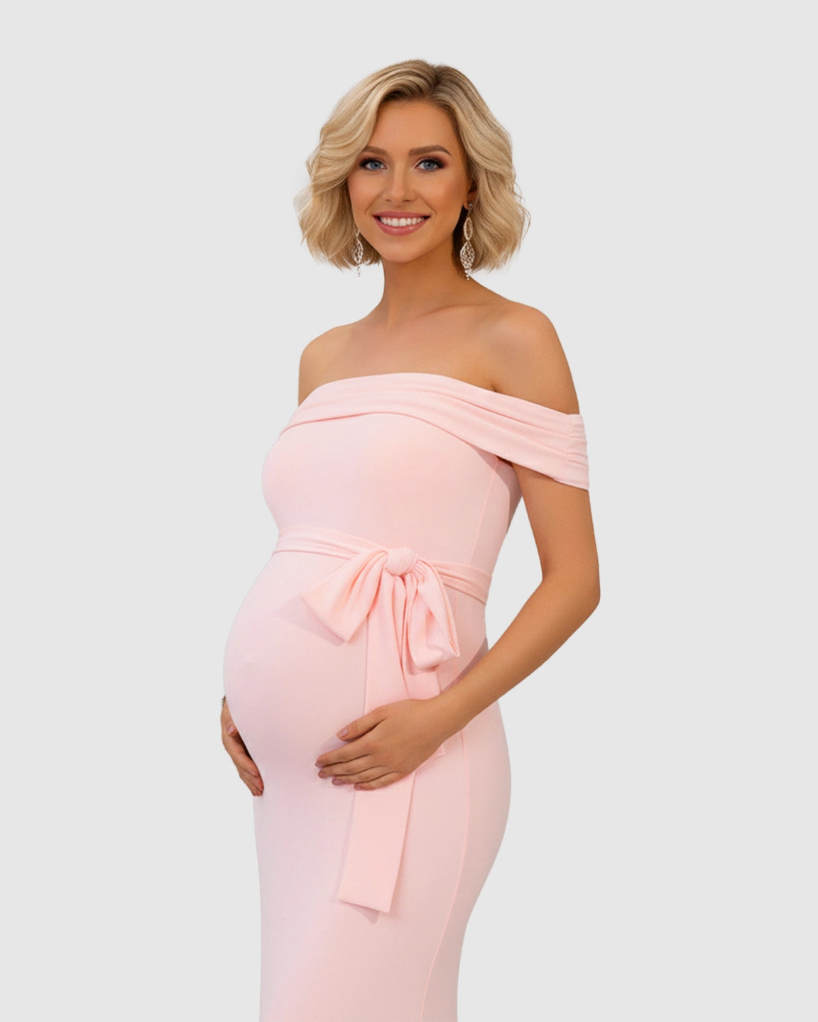 Adjustable Waist Classic Maternity Photoshoot Gown
