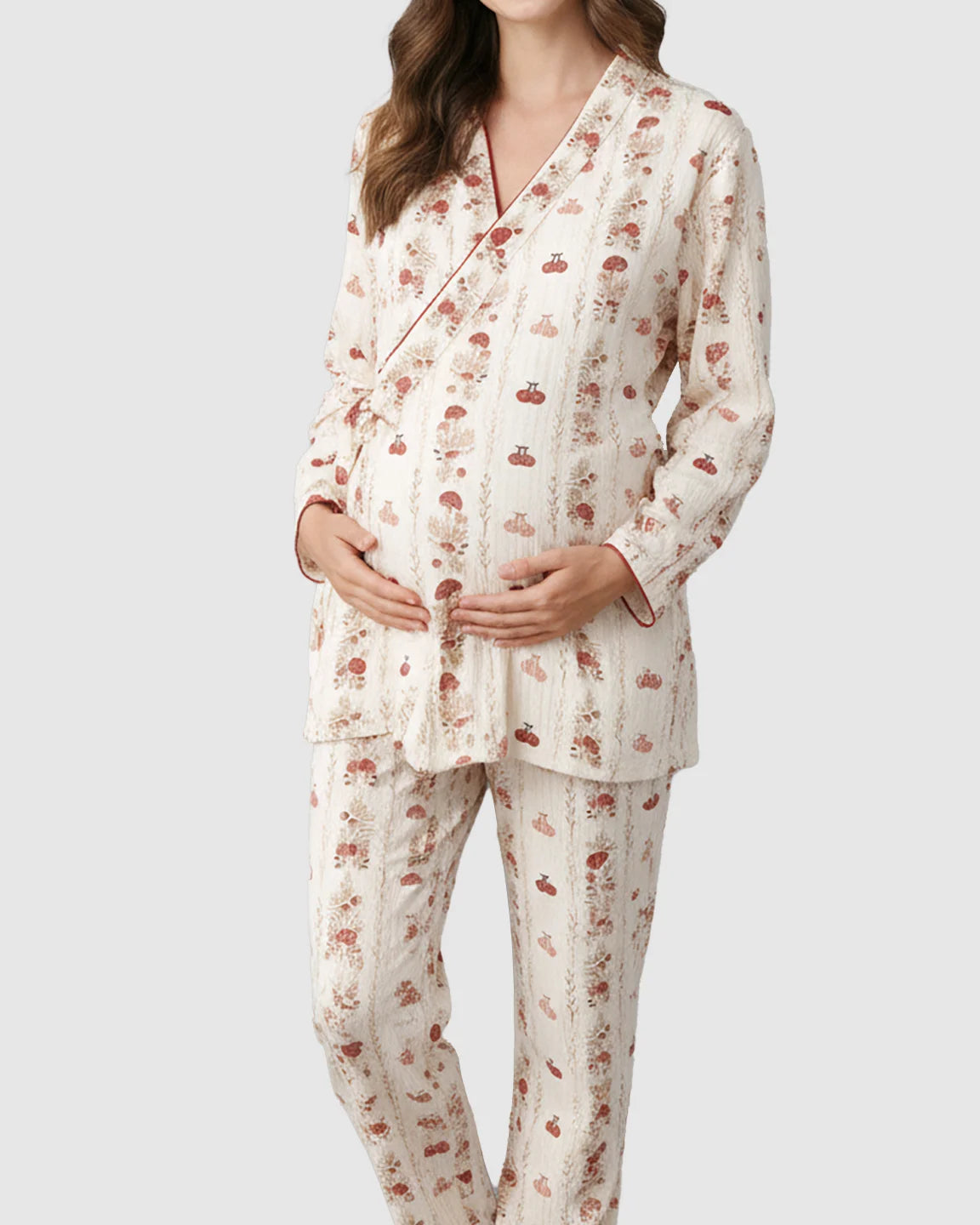 Cotton Muslin Japanese Kimono-Style Lounge Set