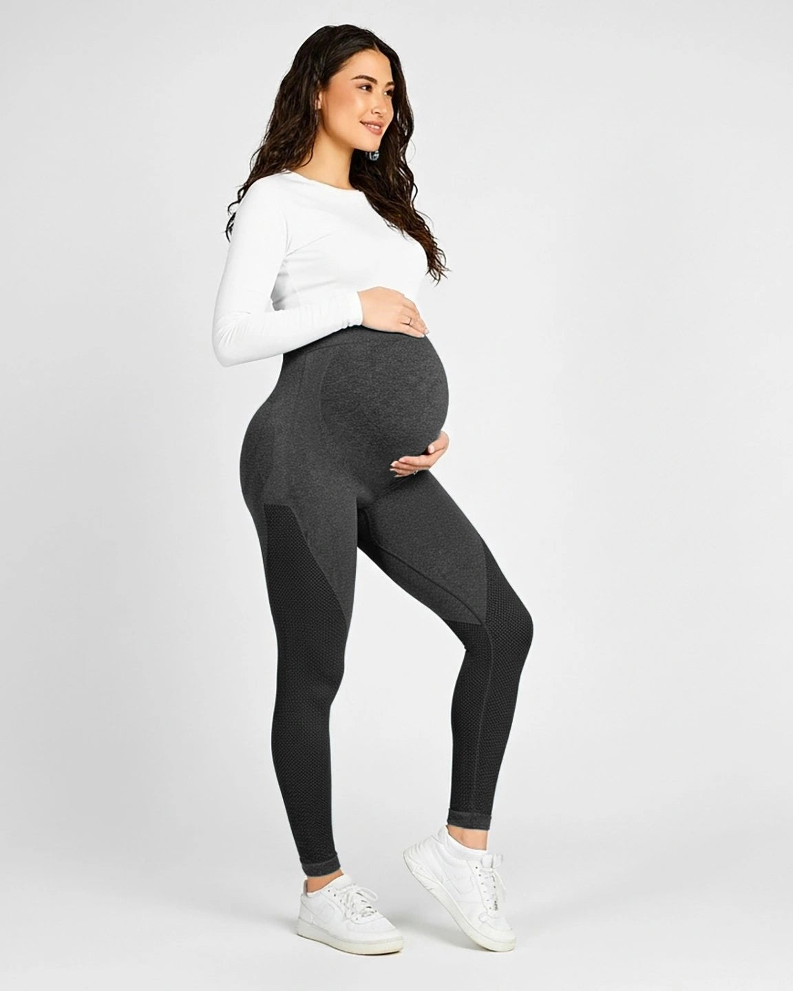High-Elastic Body-Hugging Maternity Leggings